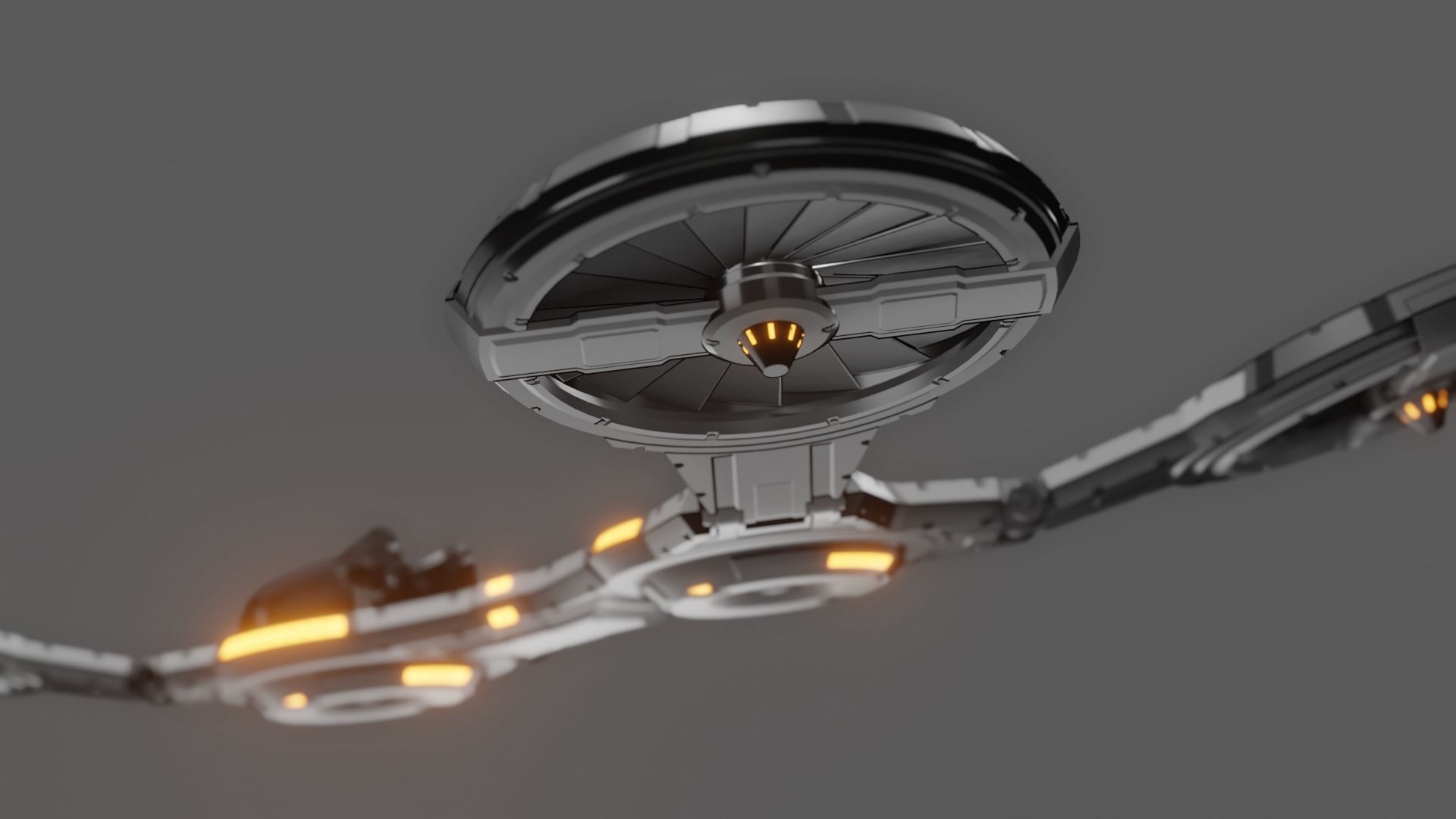 Flying Board Low-poly 3D model_10