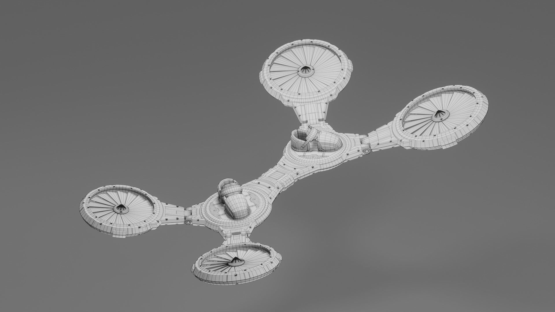 Flying Board Low-poly 3D model_1