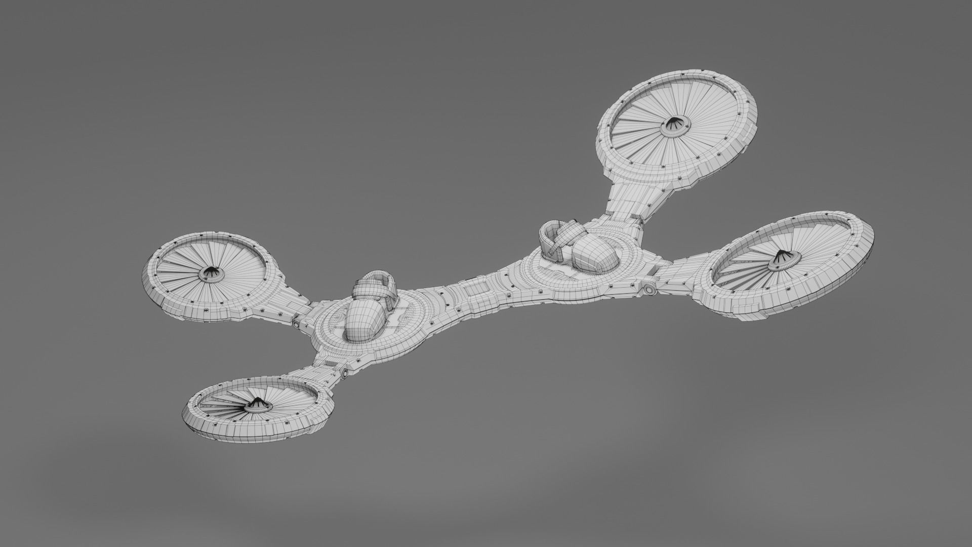 Flying Board Low-poly 3D model_3