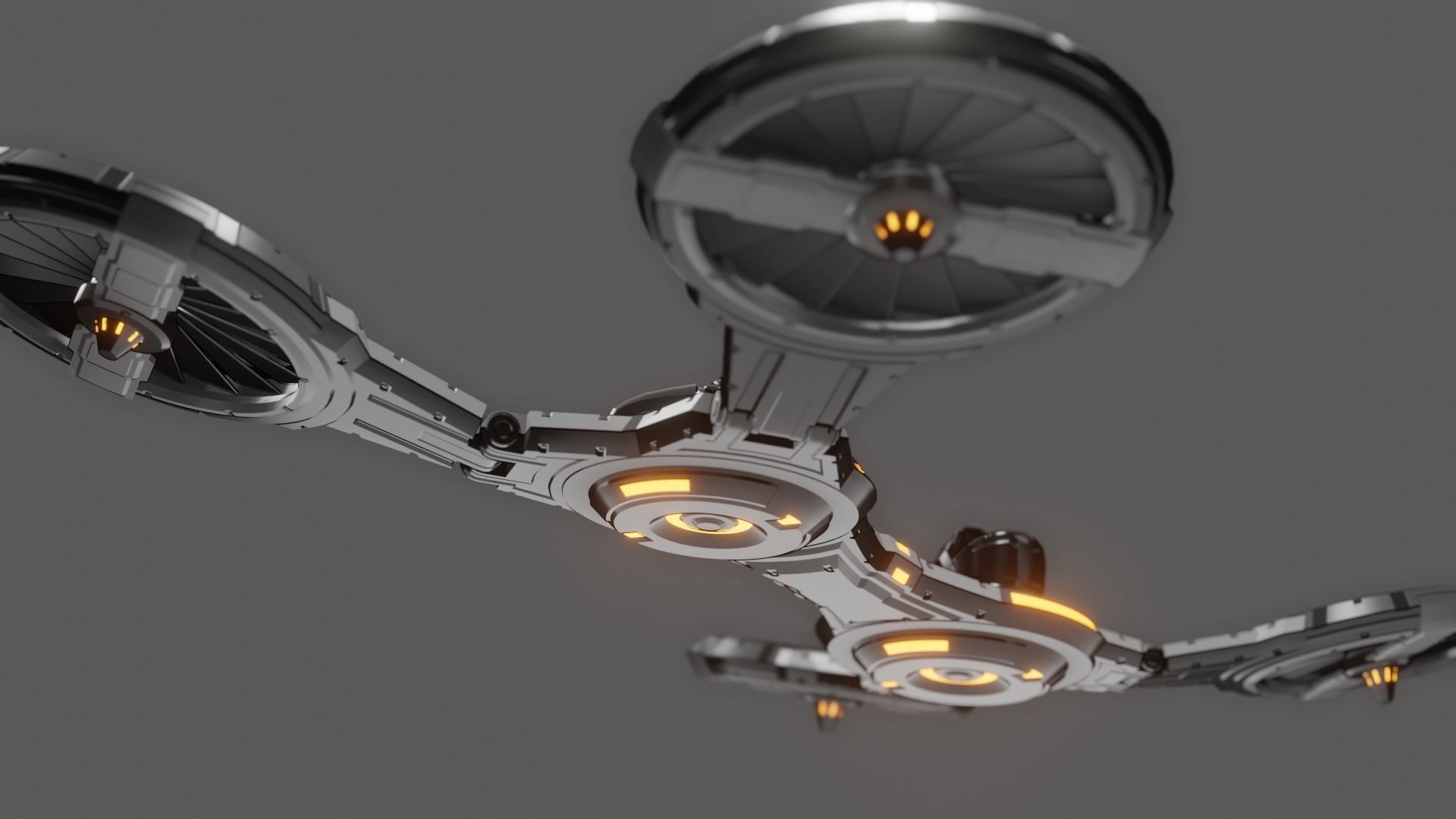 Flying Board Low-poly 3D model_12