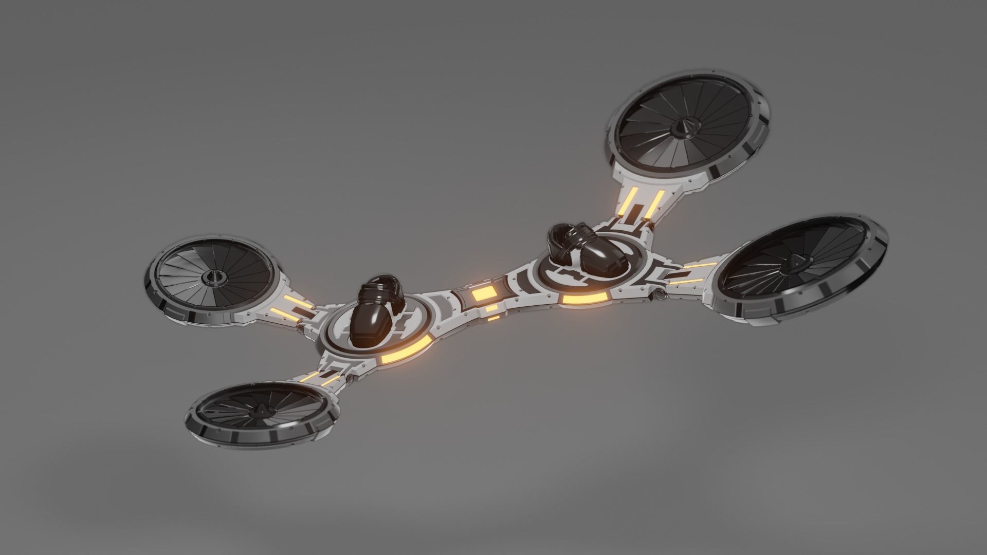 Flying Board Low-poly 3D model_2