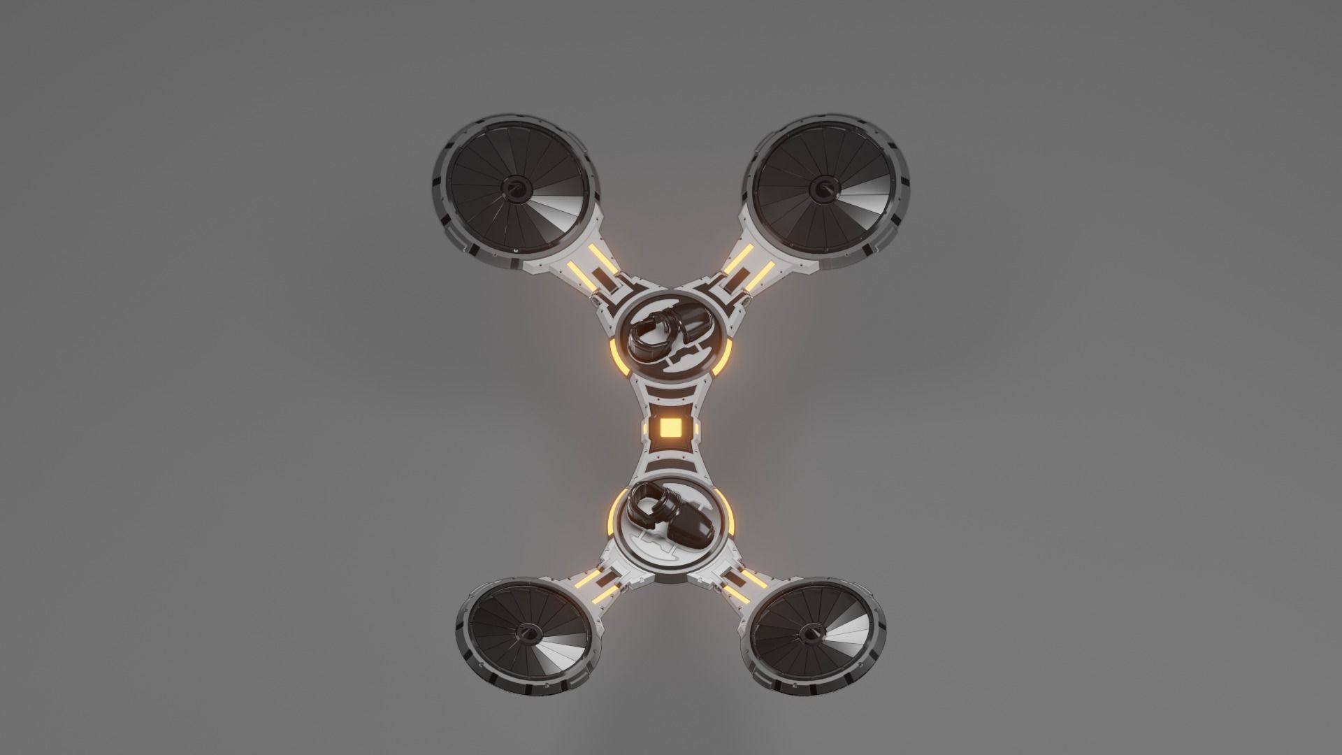 Flying Board Low-poly 3D model_16