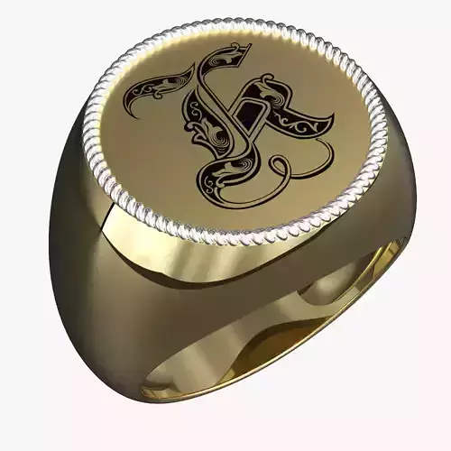 Jewelry alphabet Ring K