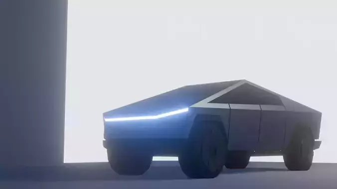 tesla cybertruck LOW poly