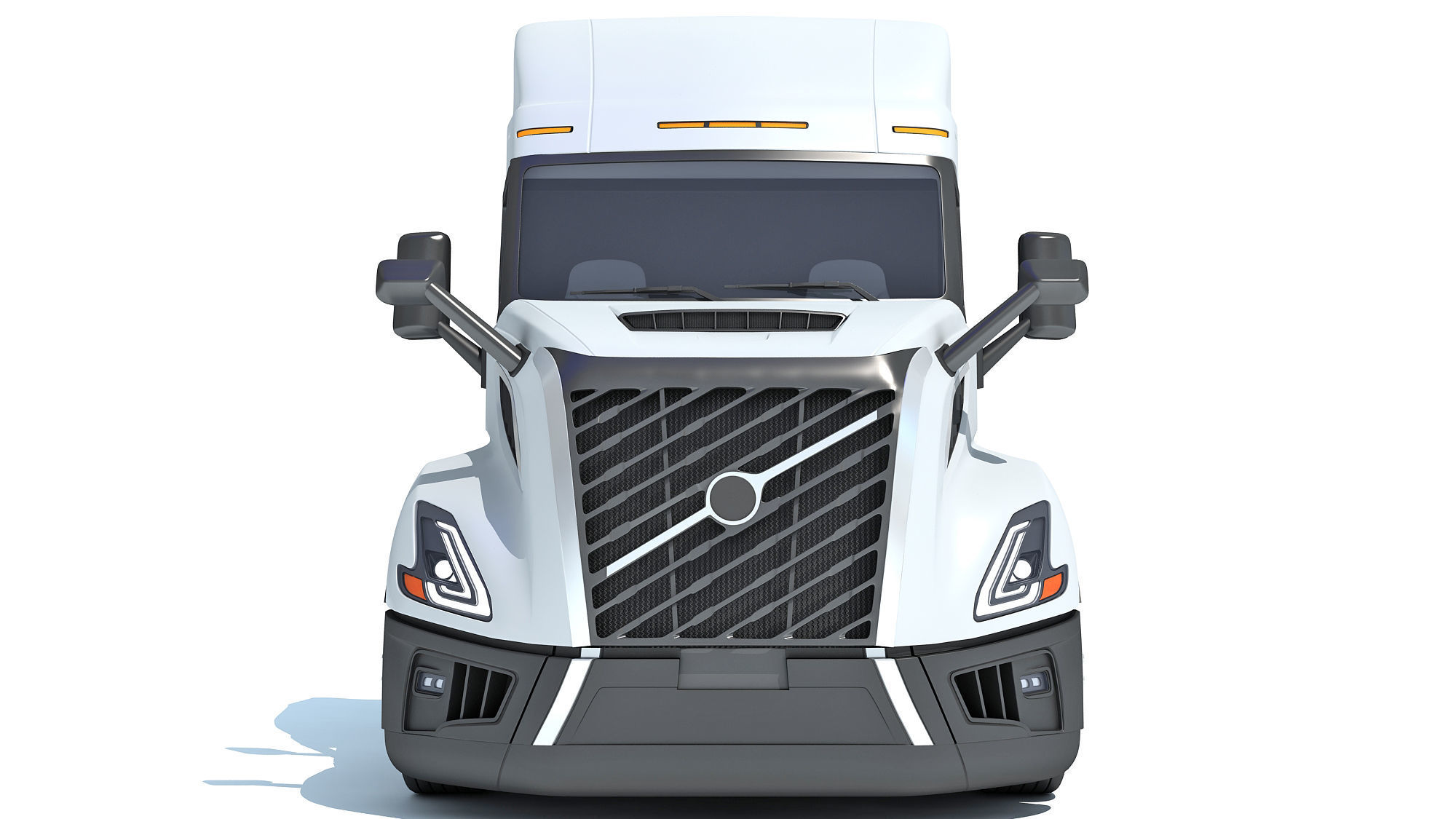 2024 Semi Truck with Lowboy Trailer 3D model_10