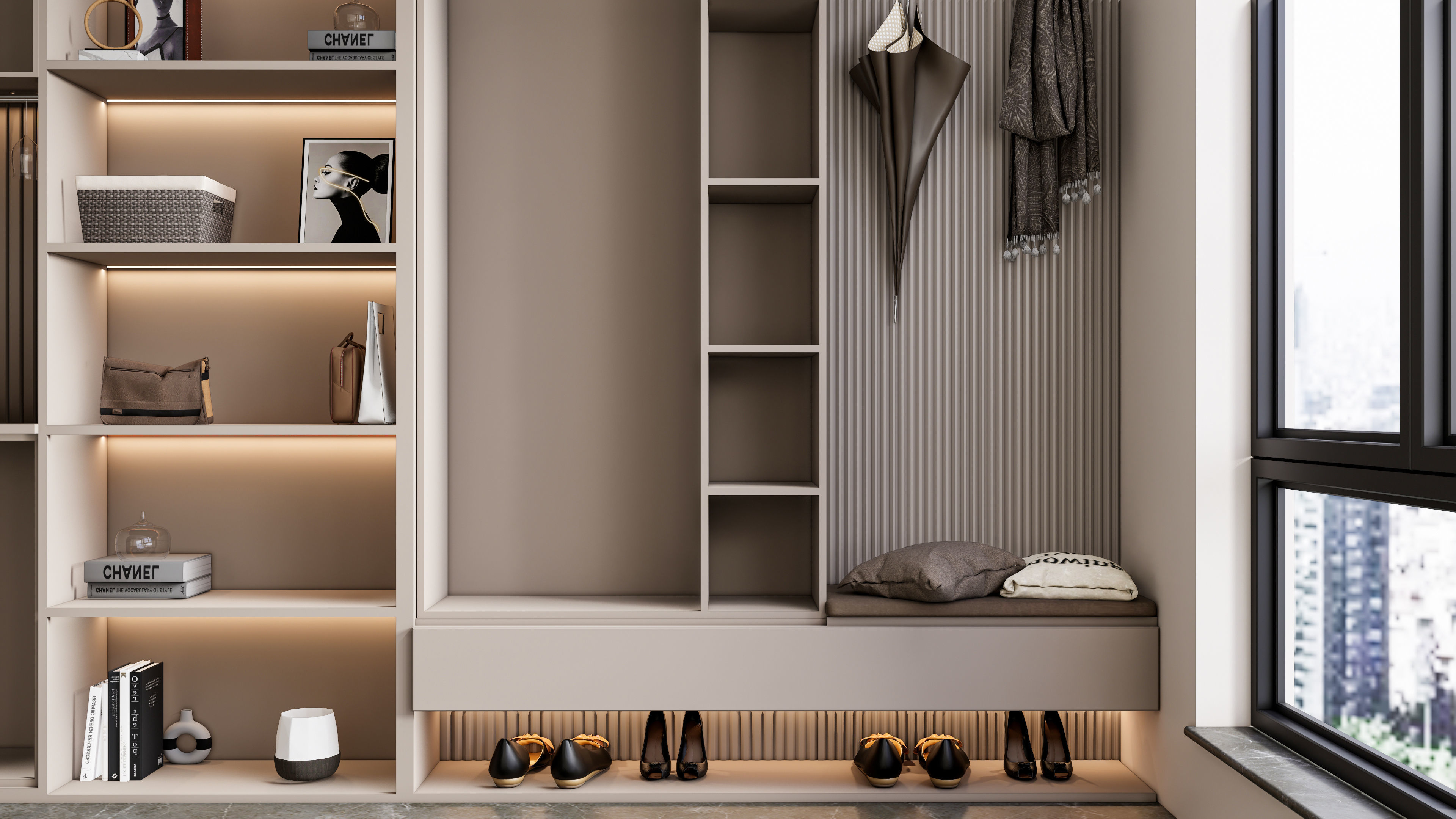 Entryway hallway entrance hall corridor  furniture 4 3D model_13