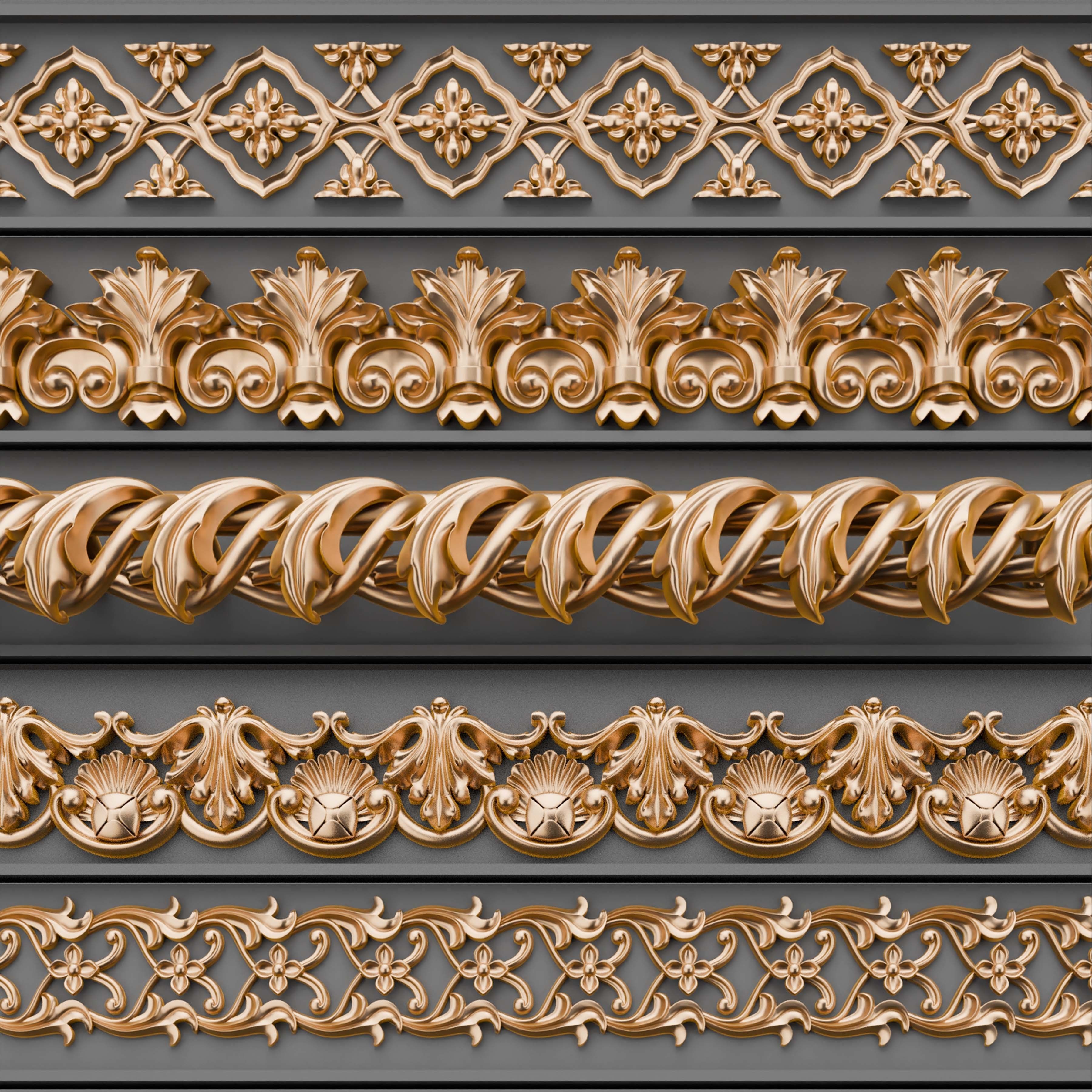 49 Ornament Trim - Vol 07 3D model_10