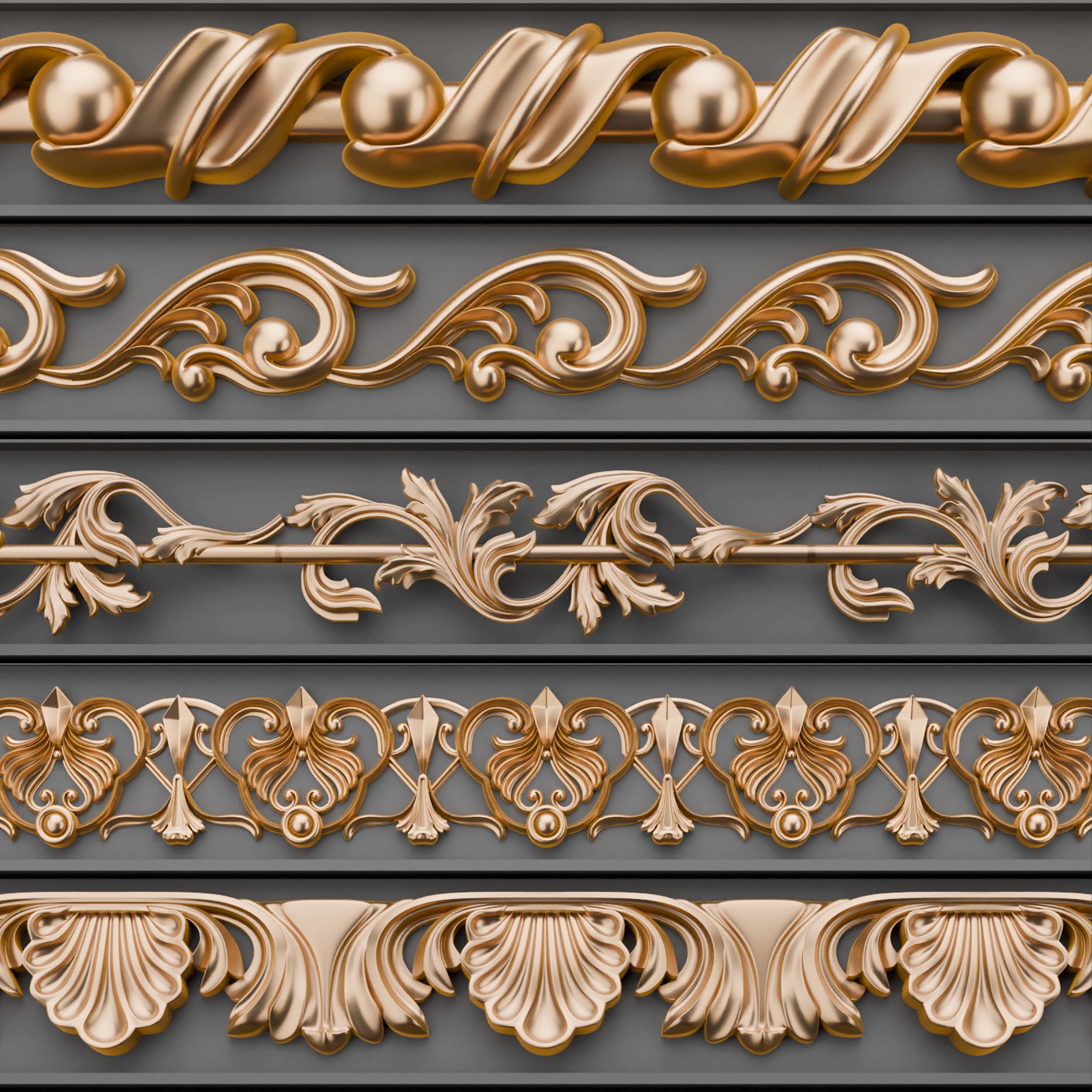 49 Ornament Trim - Vol 07 3D model_7