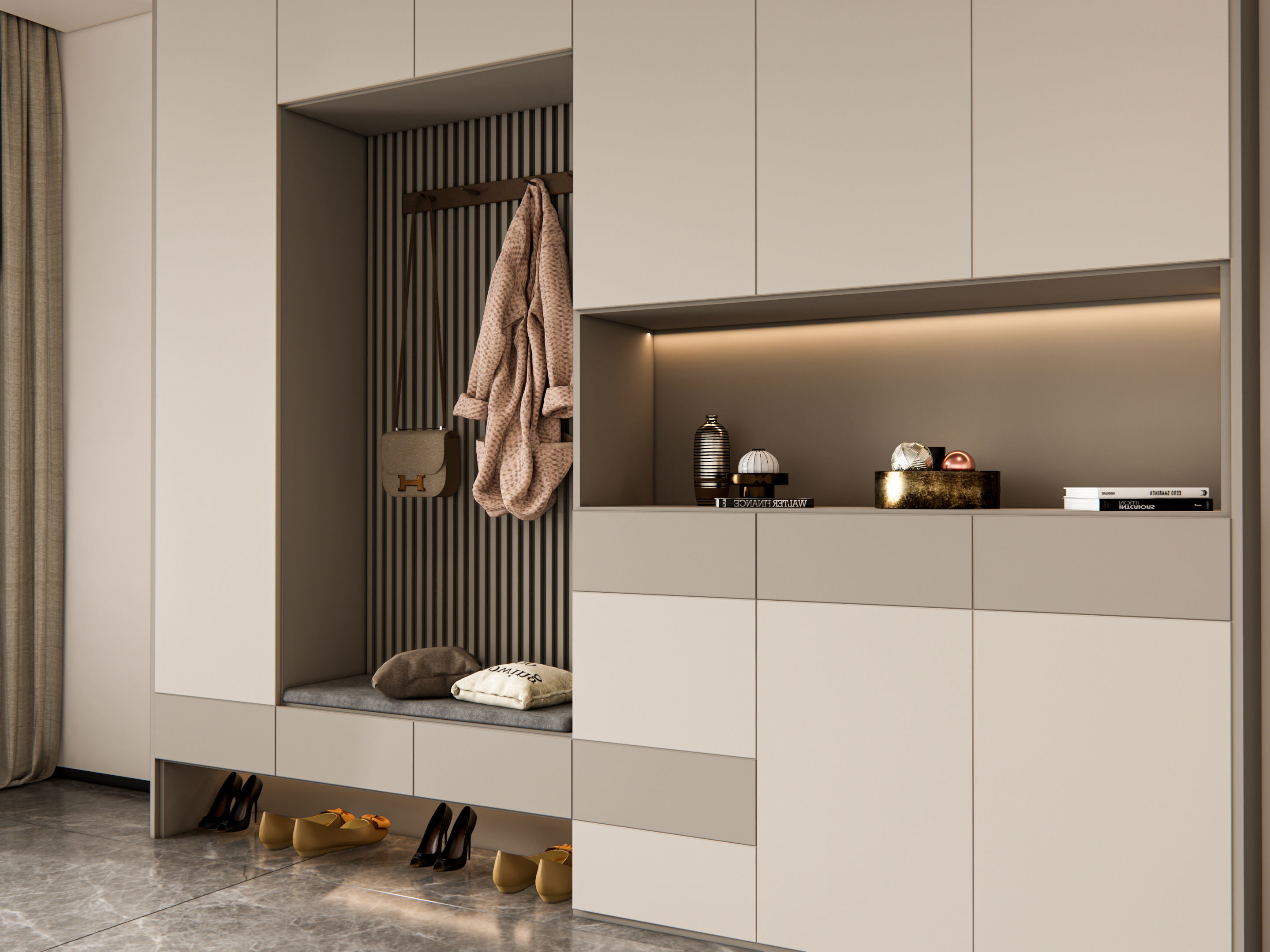 Entryway hallway entrance hall corridor furniture 5 3D model_17