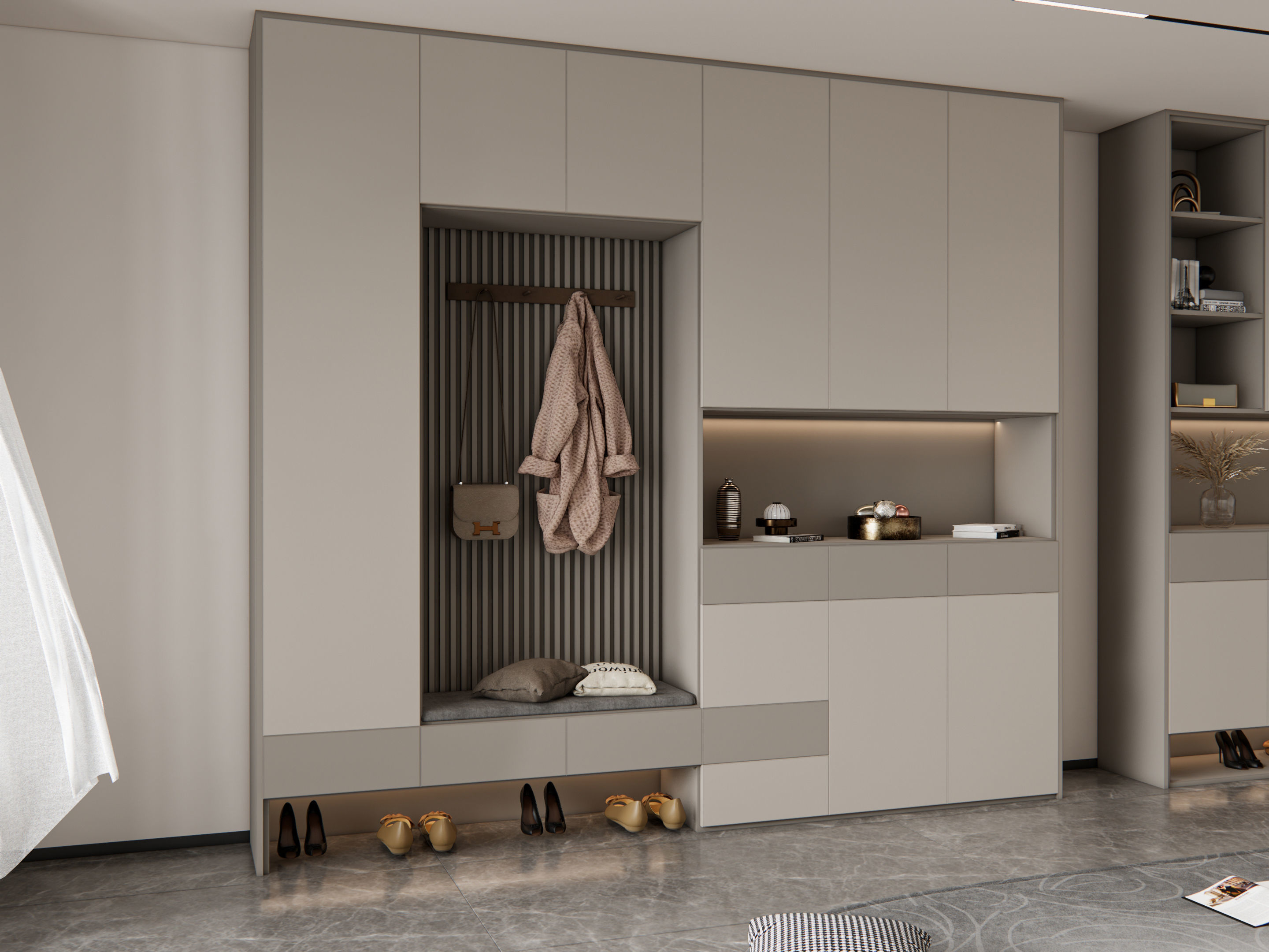 Entryway hallway entrance hall corridor furniture 5 3D model_14