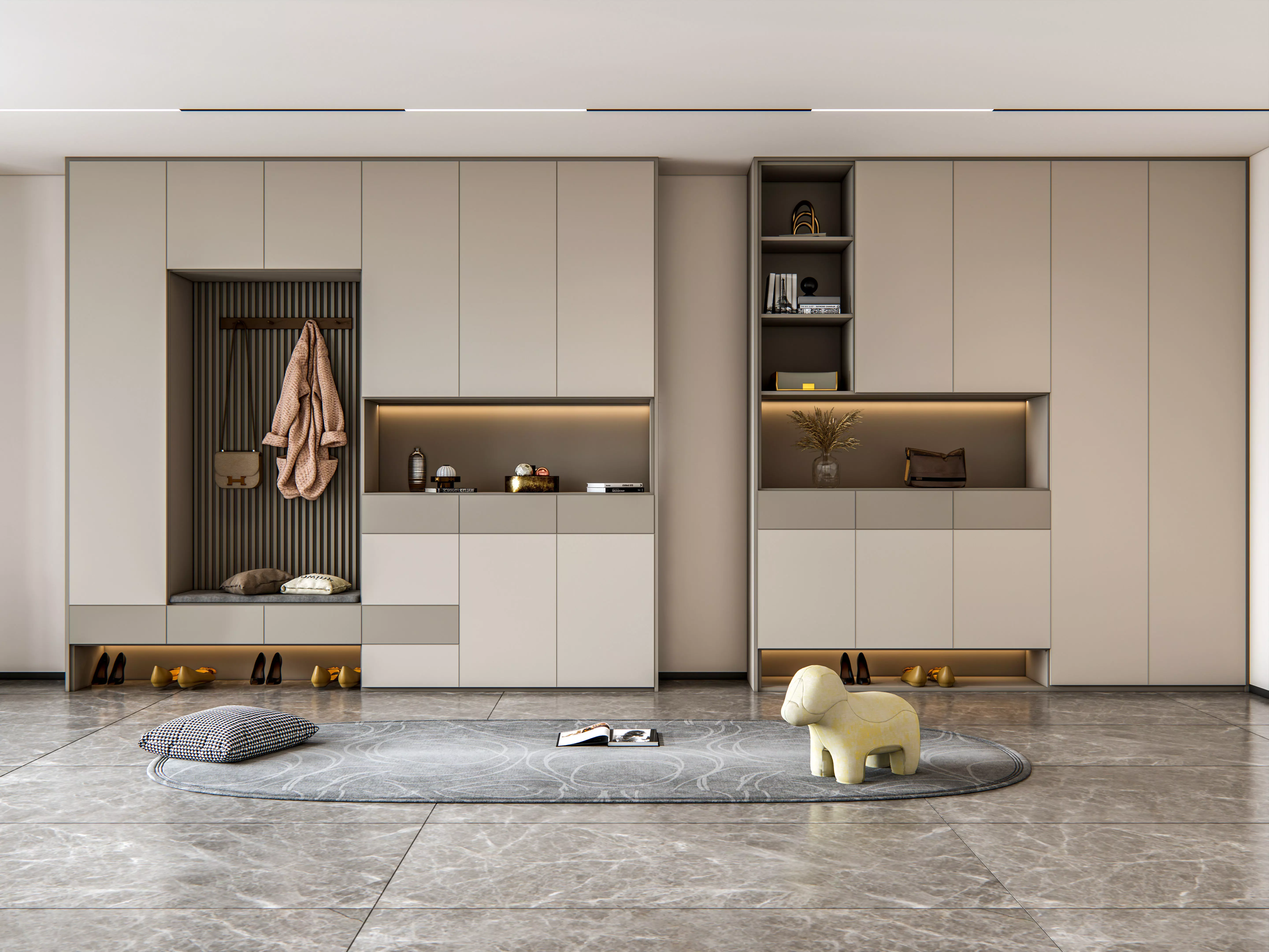 Entryway hallway entrance hall corridor furniture 5 3D model_0