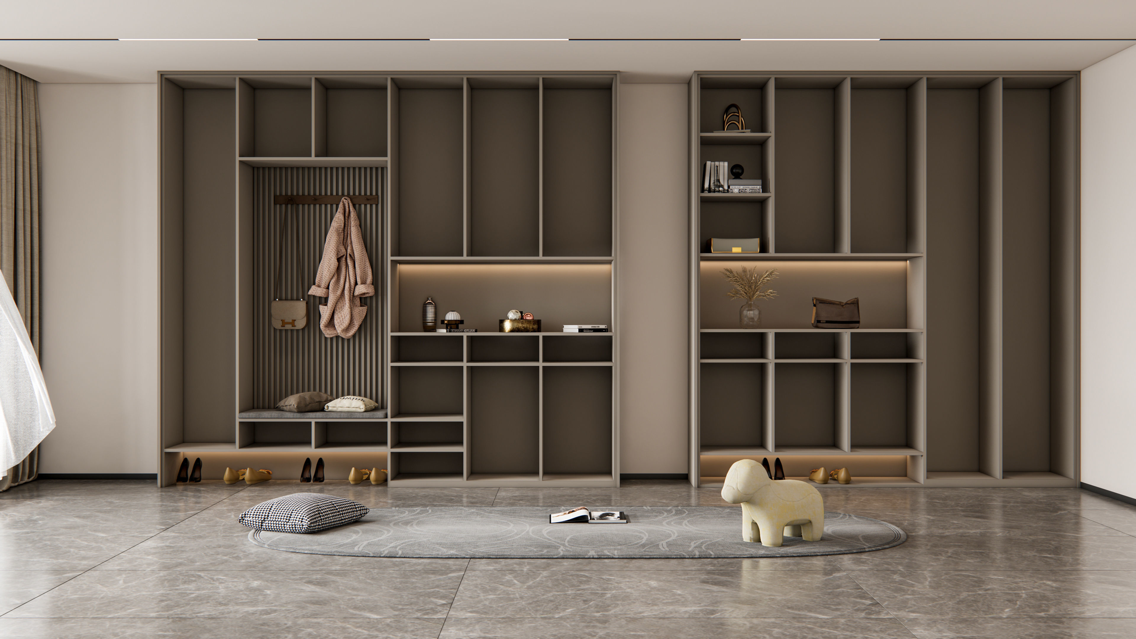 Entryway hallway entrance hall corridor furniture 5 3D model_11