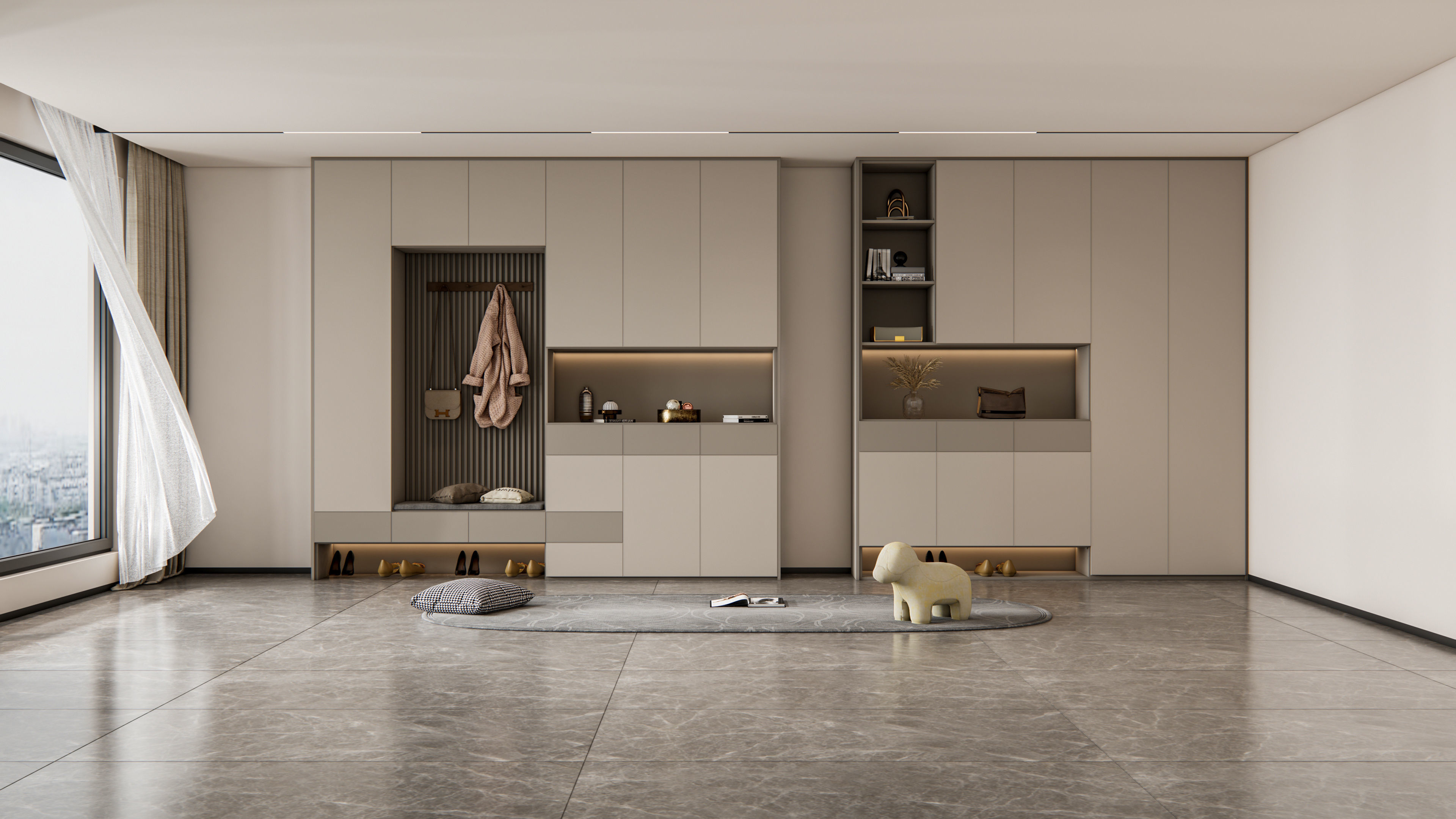 Entryway hallway entrance hall corridor furniture 5 3D model_12