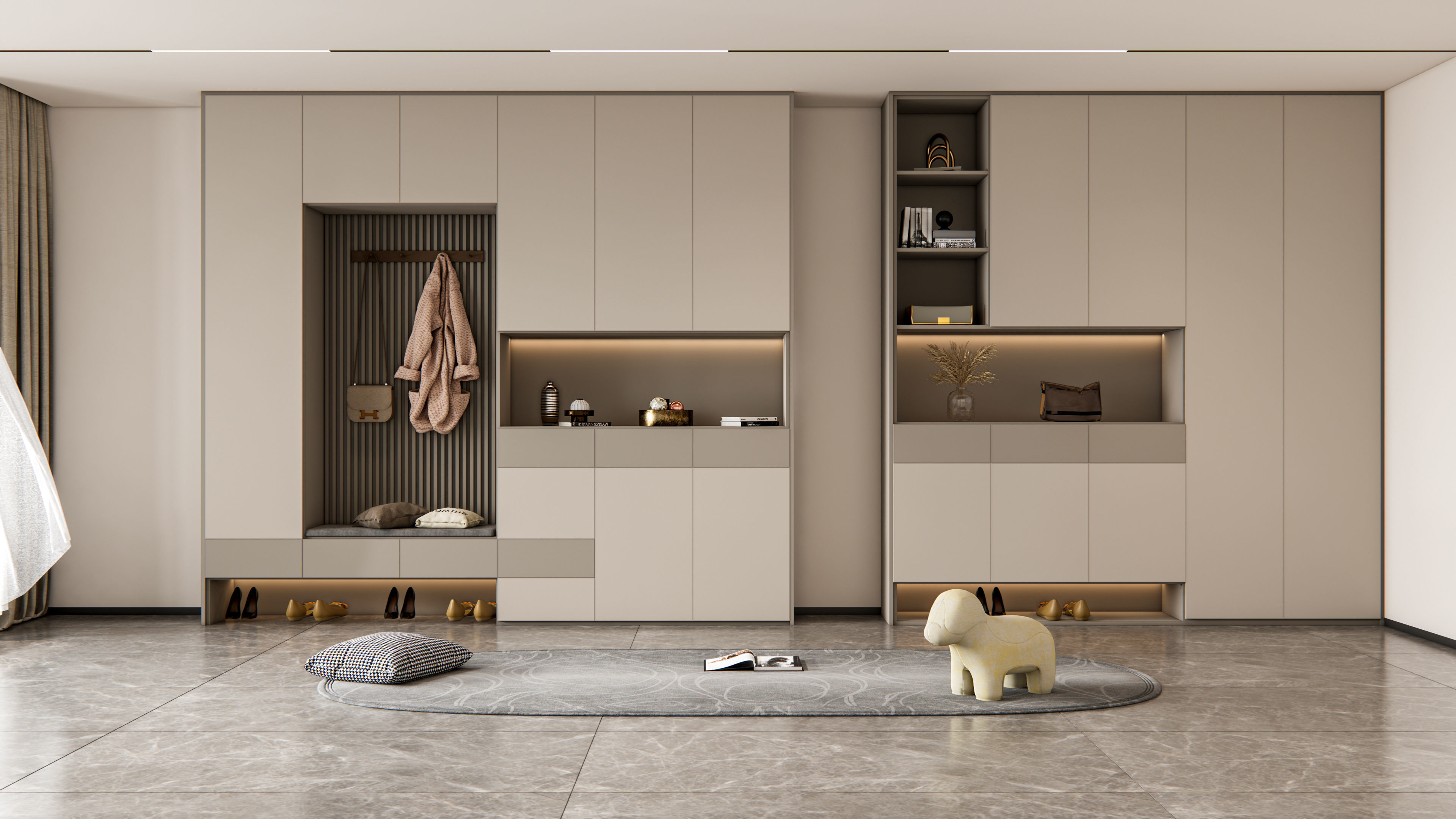 Entryway hallway entrance hall corridor furniture 5 3D model_8