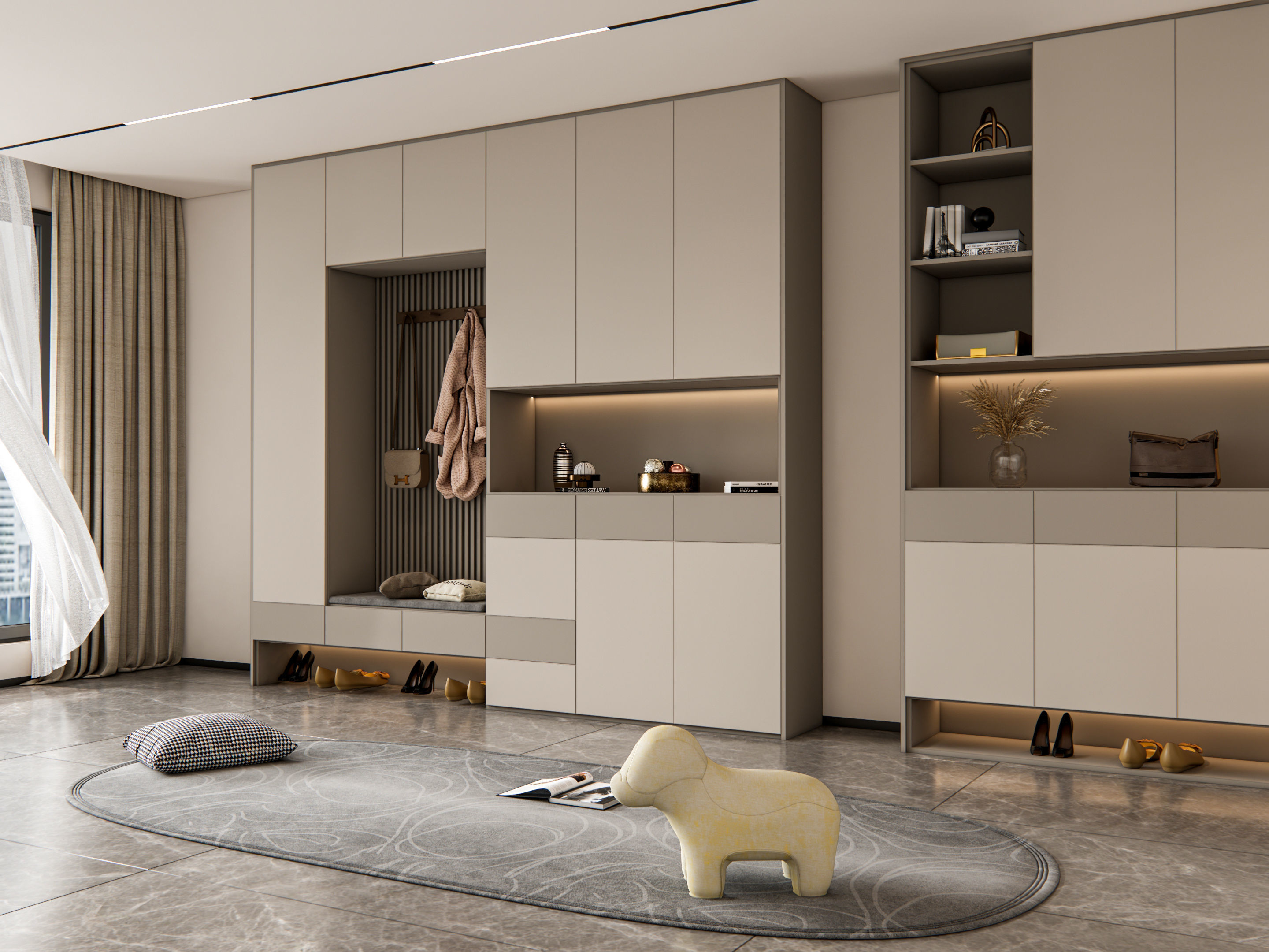 Entryway hallway entrance hall corridor furniture 5 3D model_16