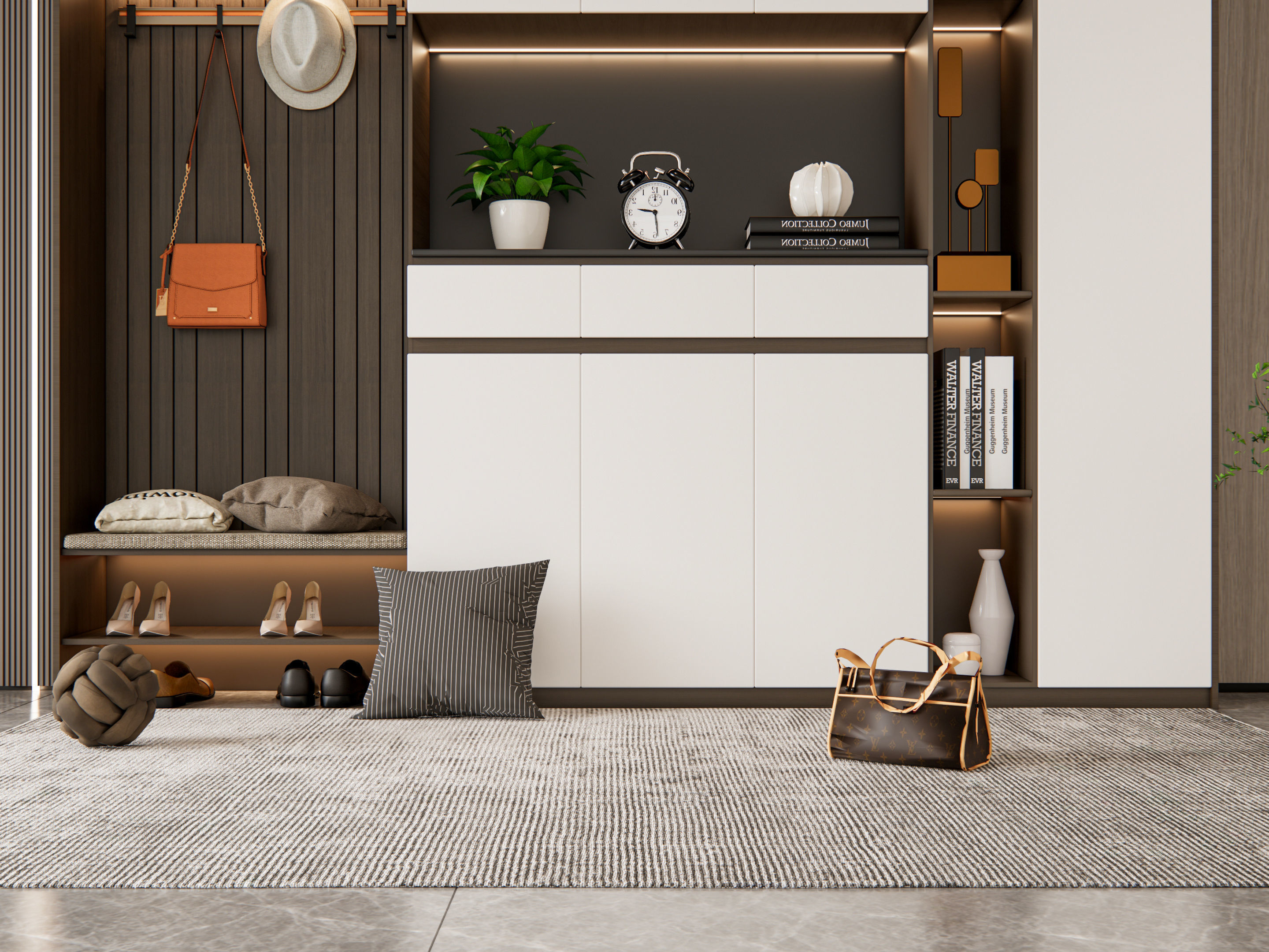 Entryway hallway entrance hall corridor furniture 6 3D model_7