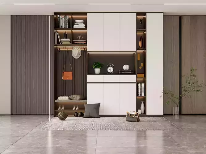 Entryway hallway entrance hall corridor furniture 6 3D model