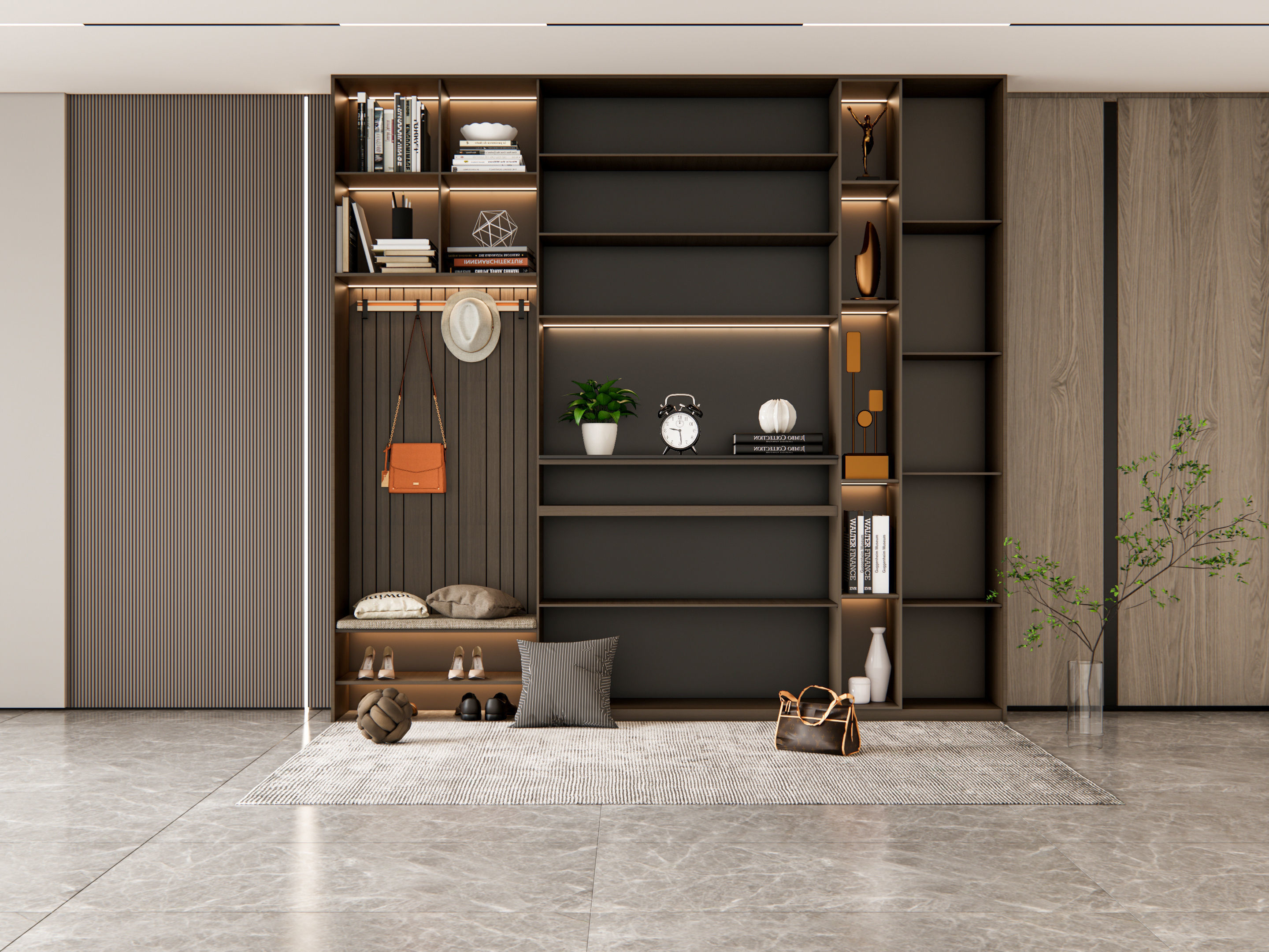 Entryway hallway entrance hall corridor furniture 6 3D model_1