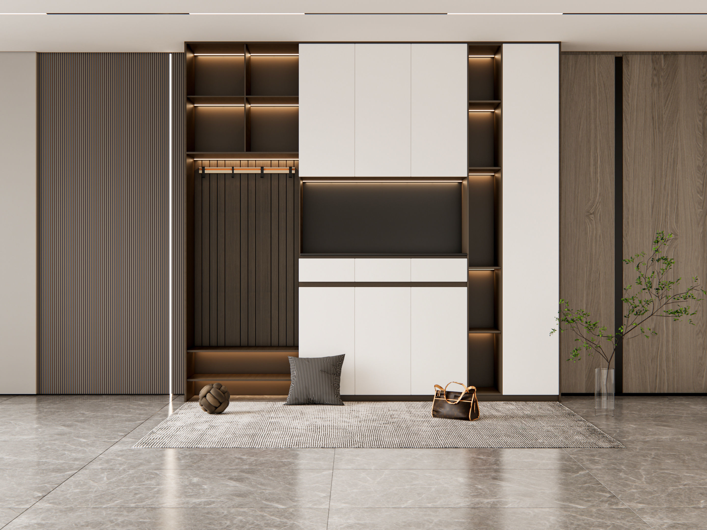 Entryway hallway entrance hall corridor furniture 6 3D model_2