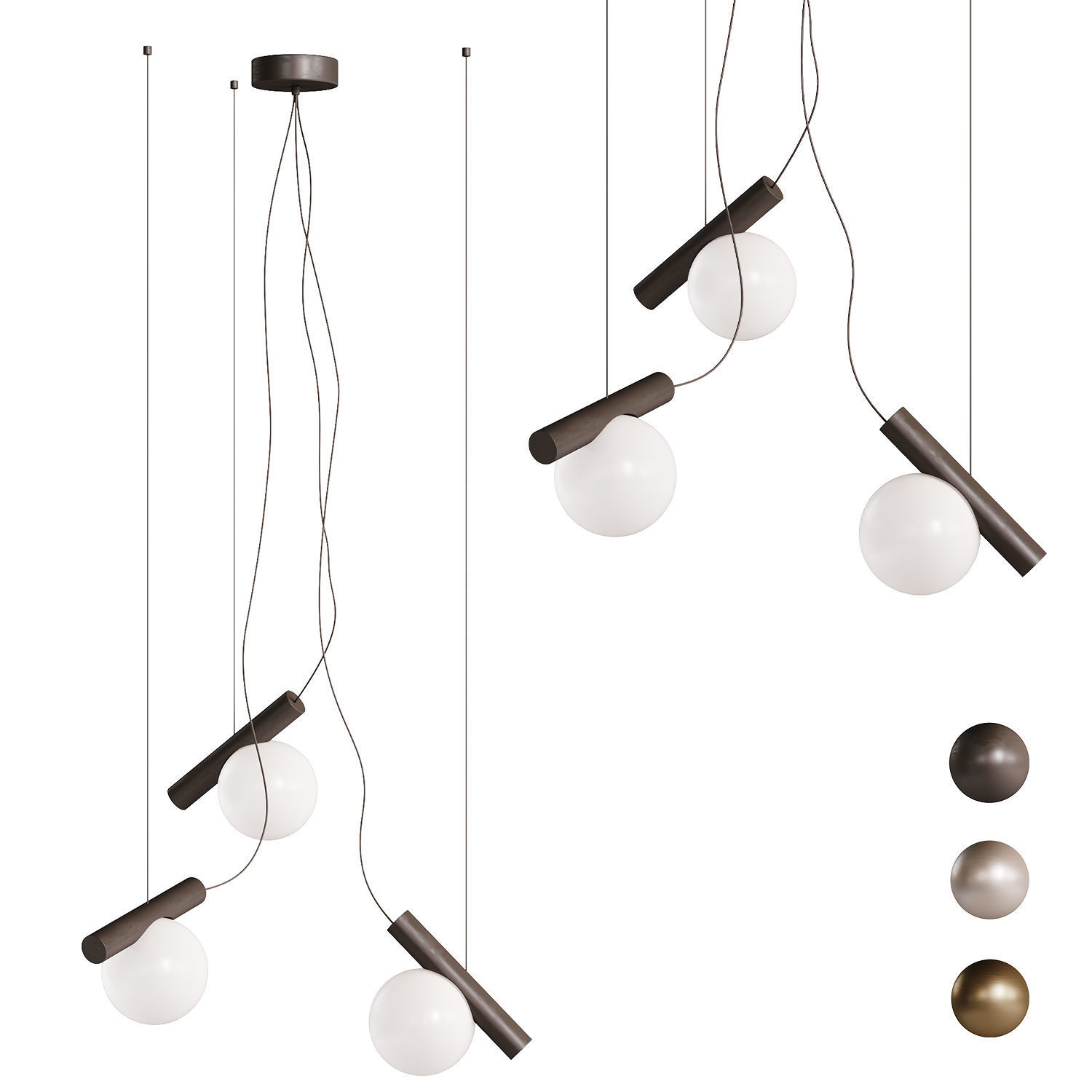 Anony Node Chandelier 3D model_2