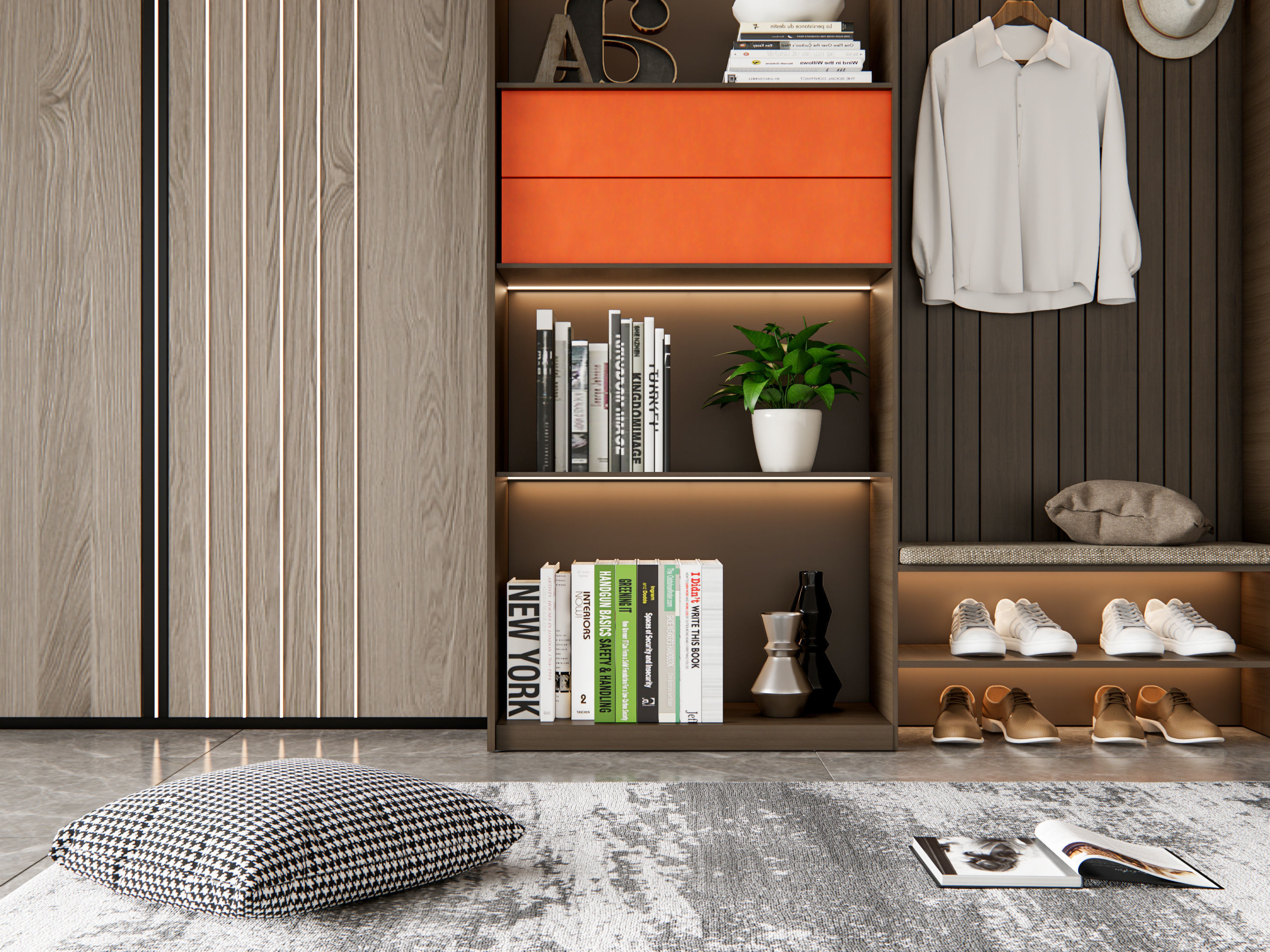 Entryway hallway entrance hall corridor furniture 7 3D model_9