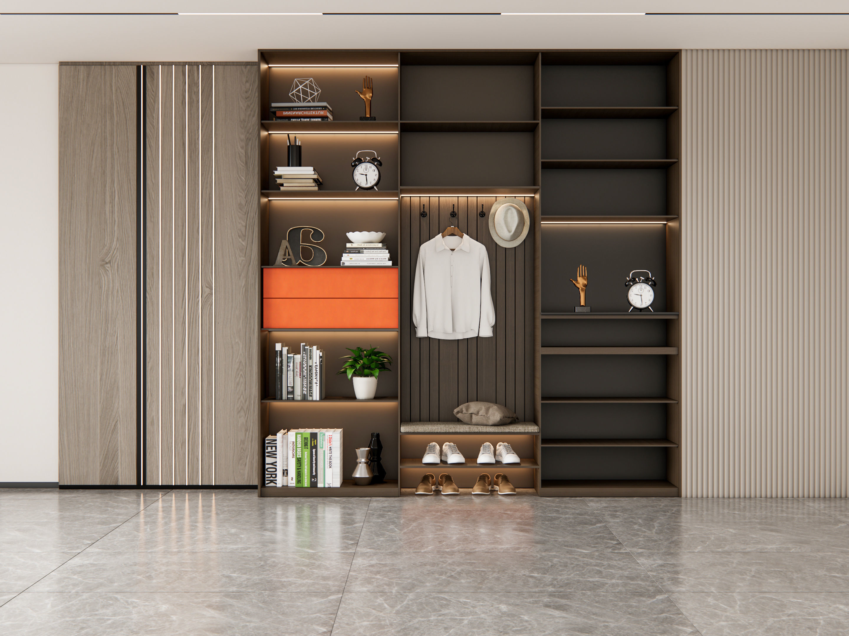 Entryway hallway entrance hall corridor furniture 7 3D model_4