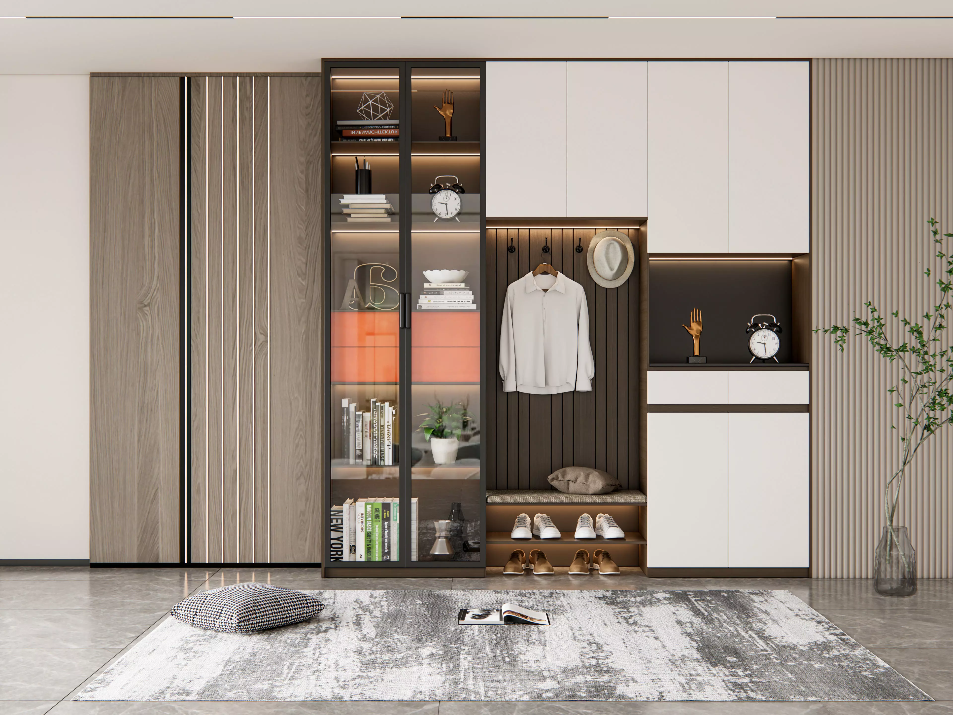 Entryway hallway entrance hall corridor furniture 7 3D model_0