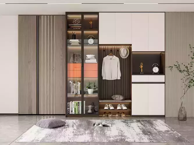 Entryway hallway entrance hall corridor furniture 7 3D model