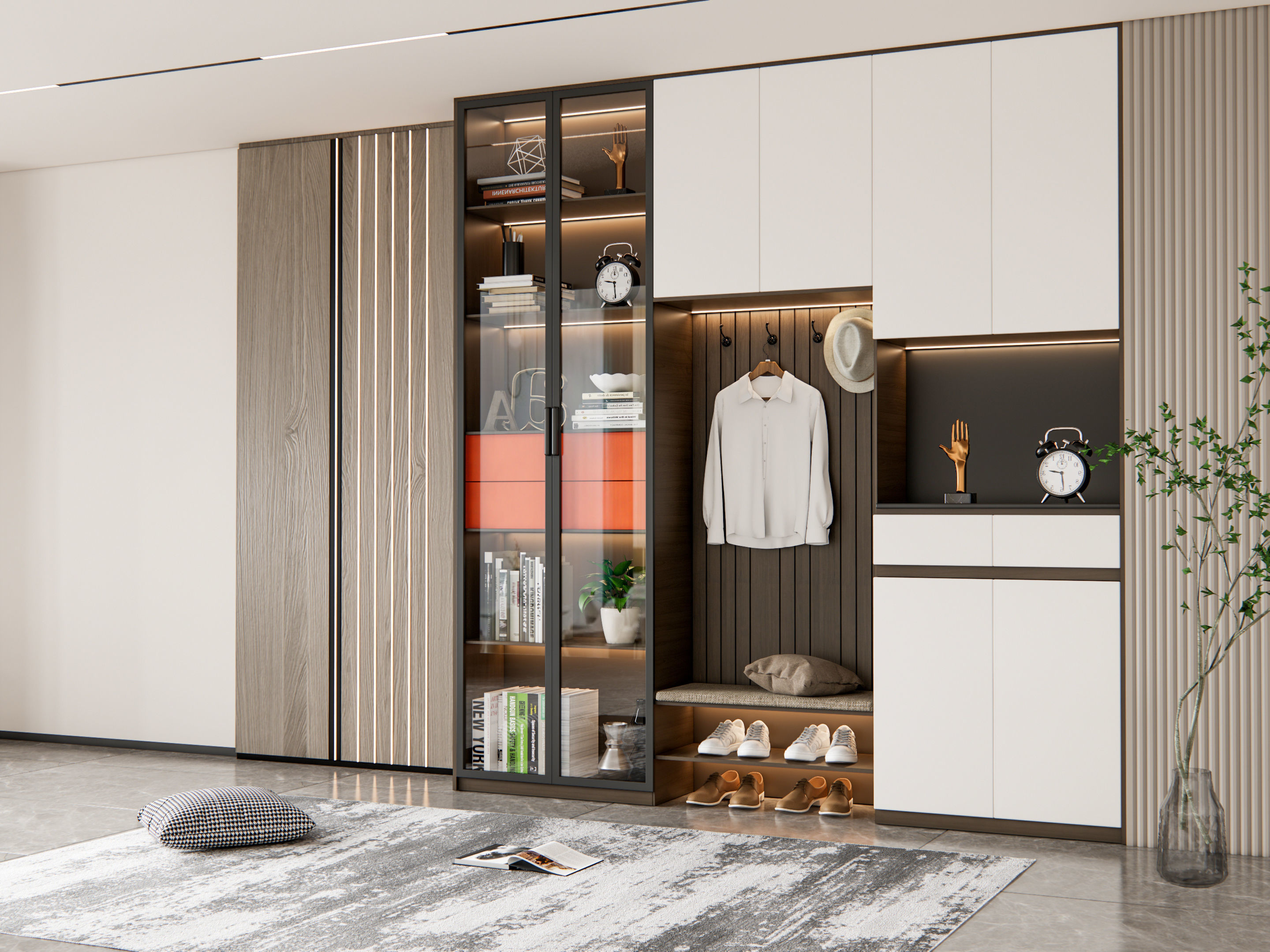 Entryway hallway entrance hall corridor furniture 7 3D model_17