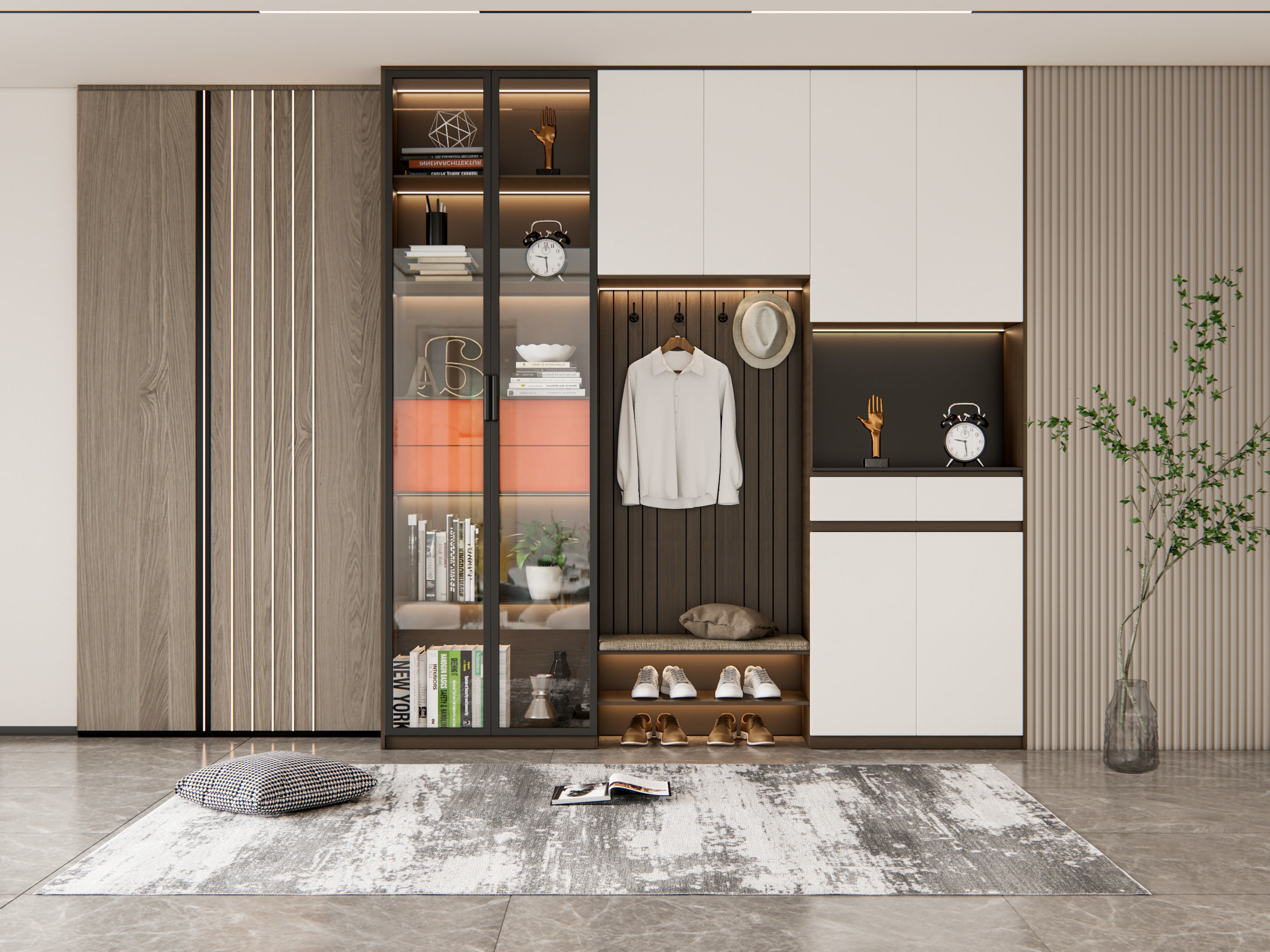 Entryway hallway entrance hall corridor furniture 7 3D model_1