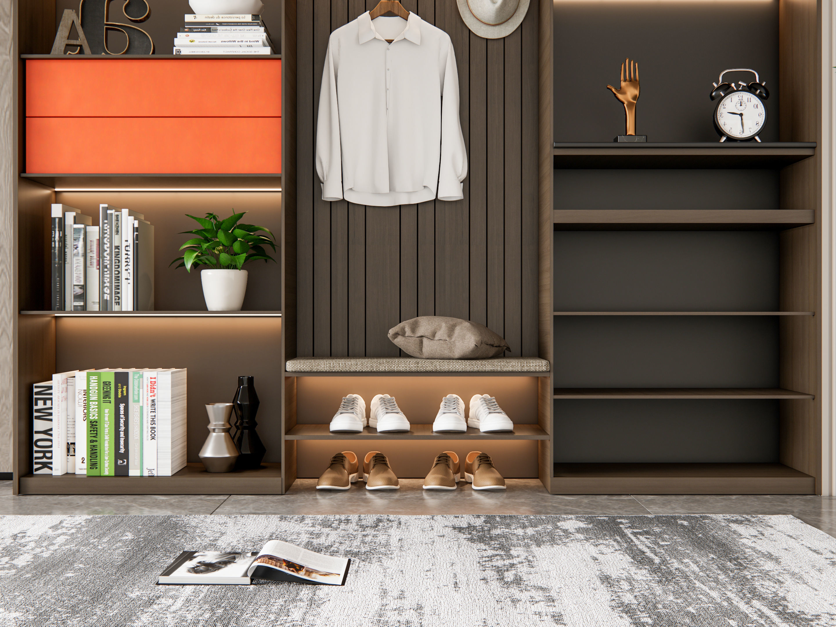 Entryway hallway entrance hall corridor furniture 7 3D model_8