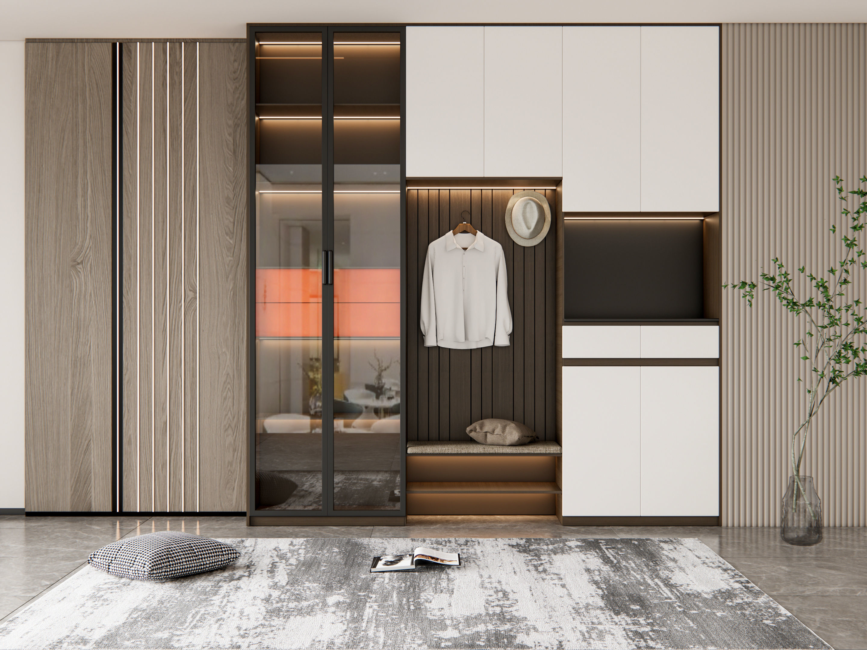 Entryway hallway entrance hall corridor furniture 7 3D model_6