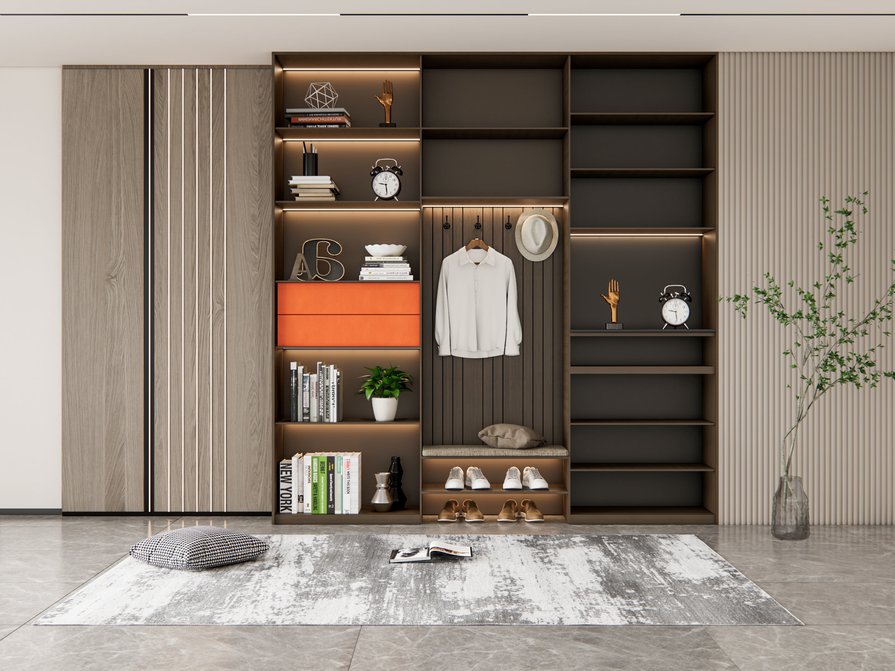 Entryway hallway entrance hall corridor furniture 7 3D model_5