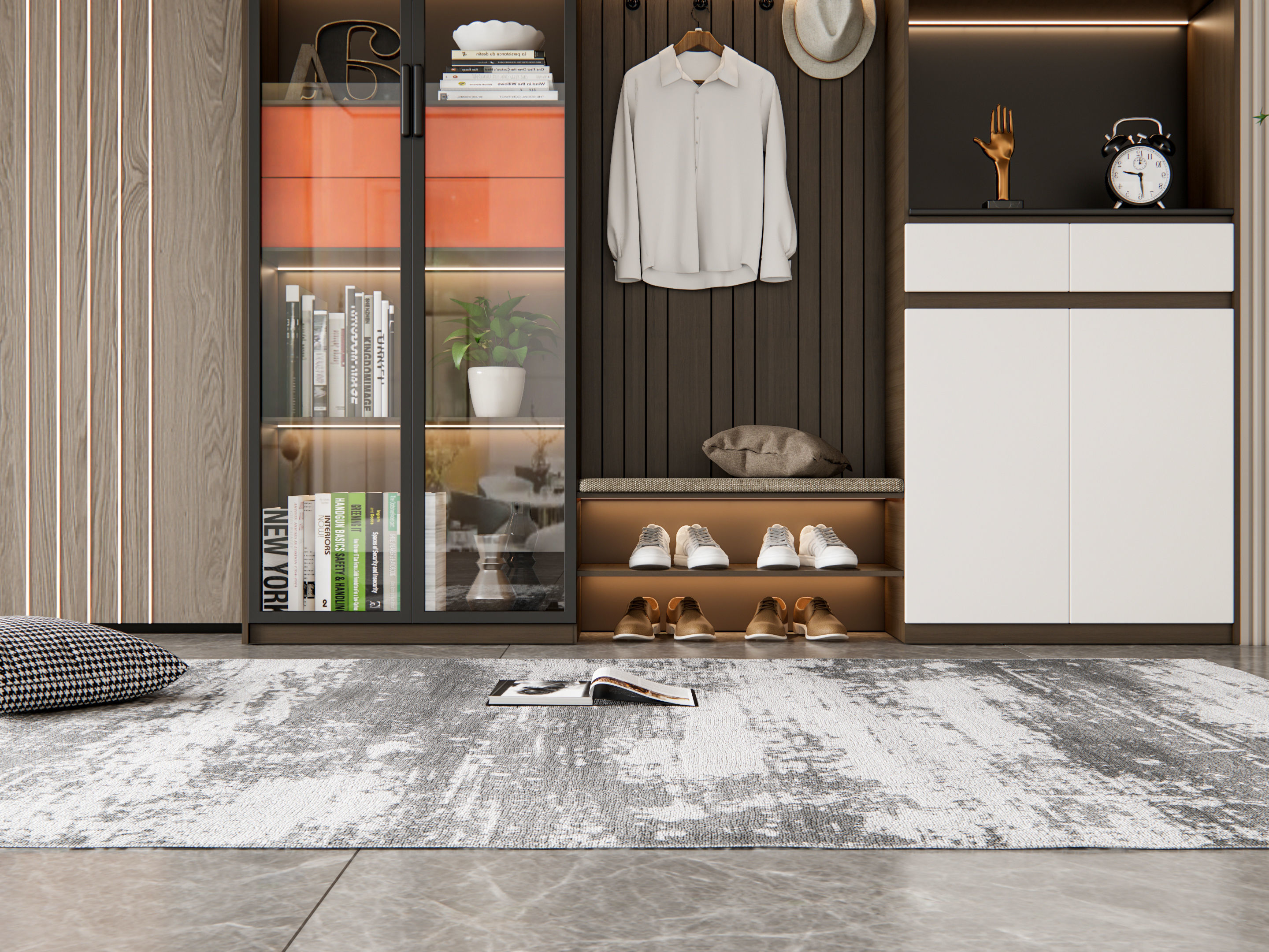 Entryway hallway entrance hall corridor furniture 7 3D model_13