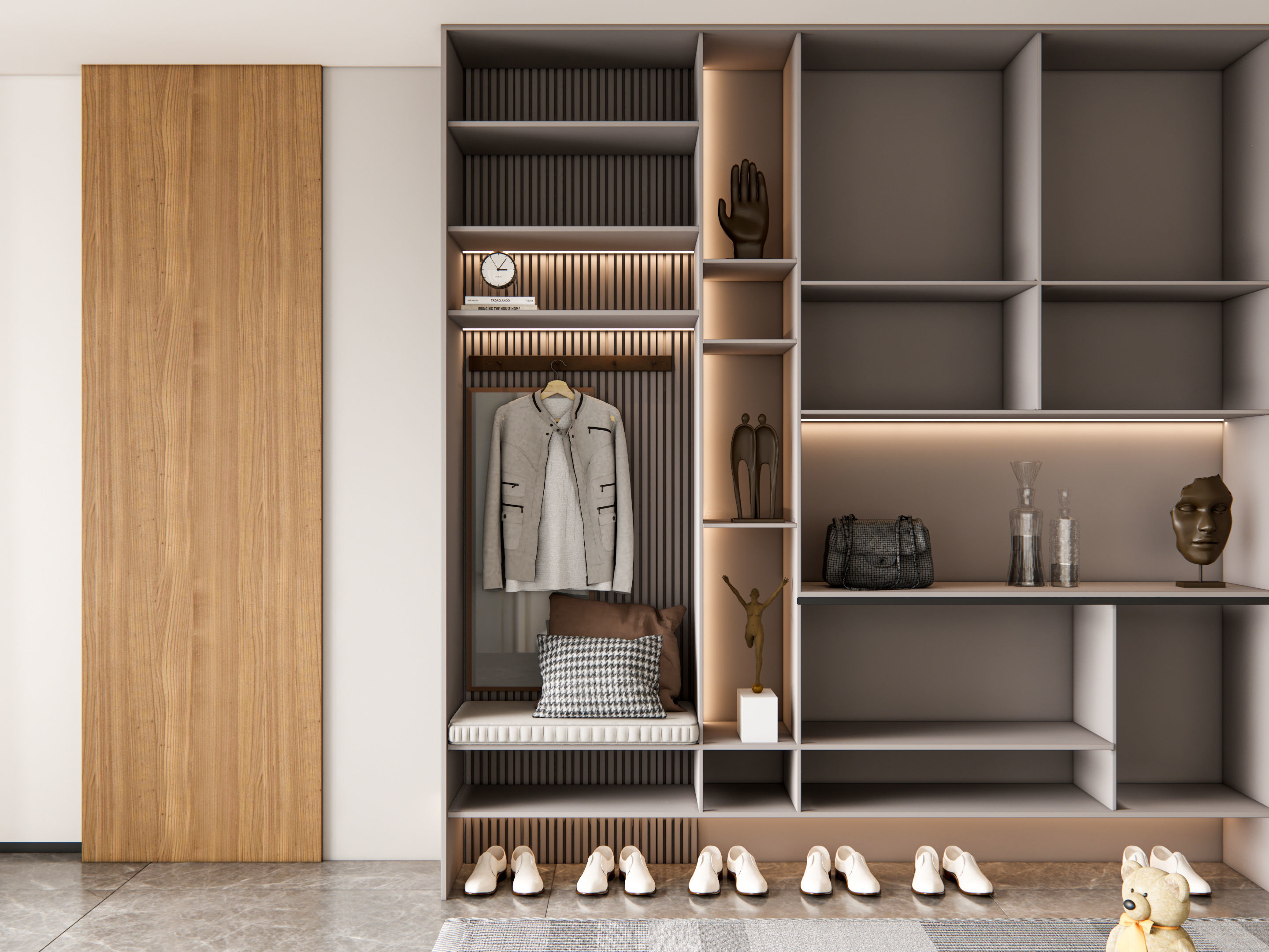 Entryway hallway entrance hall corridor furniture 8 3D model_3