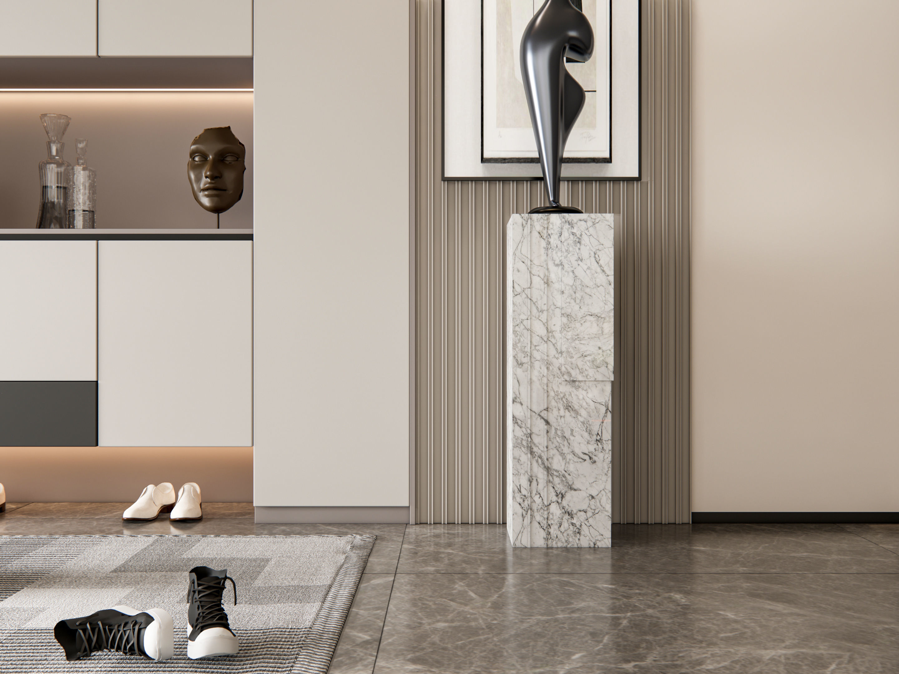 Entryway hallway entrance hall corridor furniture 8 3D model_16