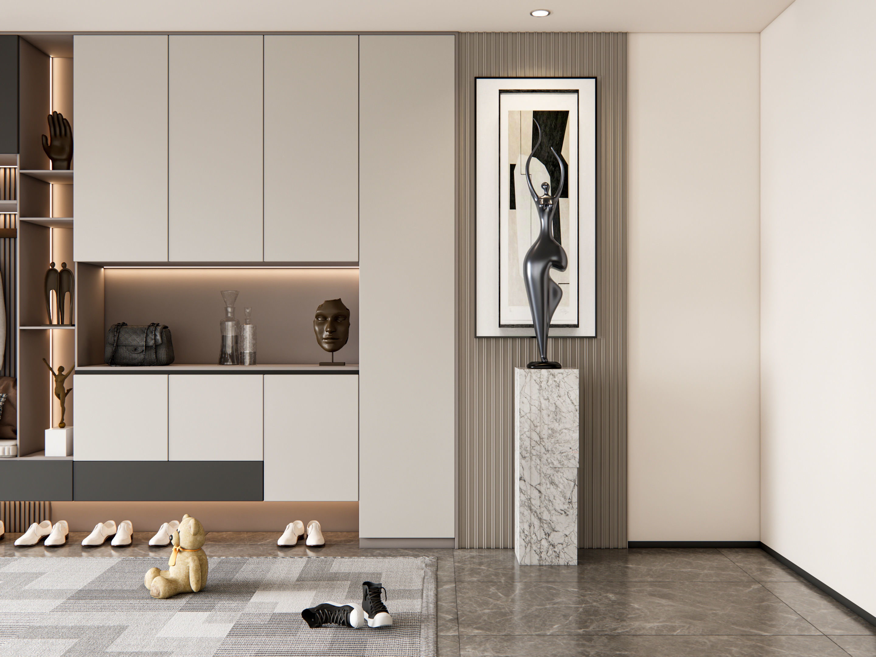 Entryway hallway entrance hall corridor furniture 8 3D model_14