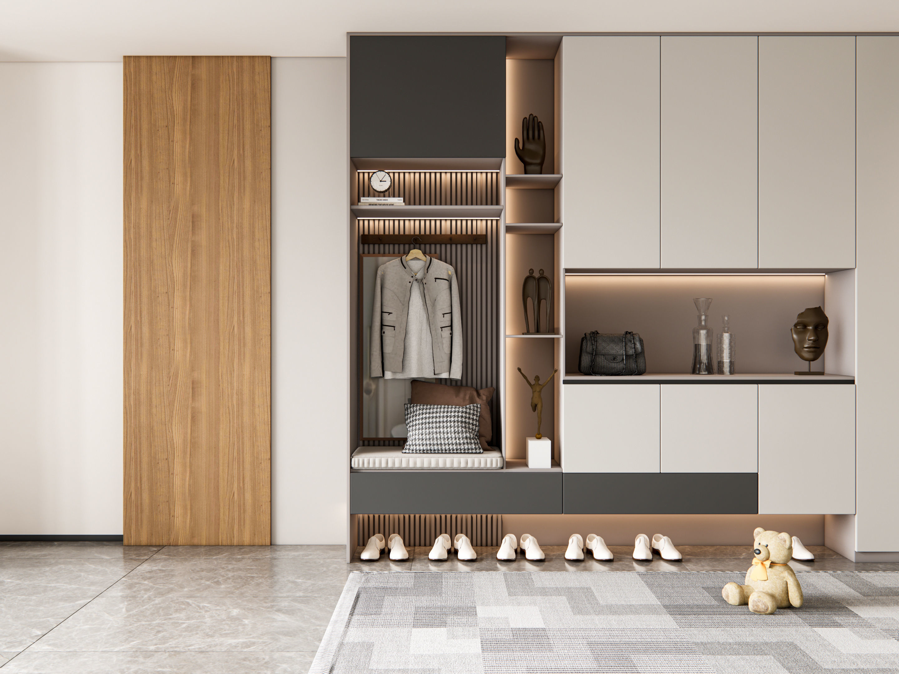 Entryway hallway entrance hall corridor furniture 8 3D model_7