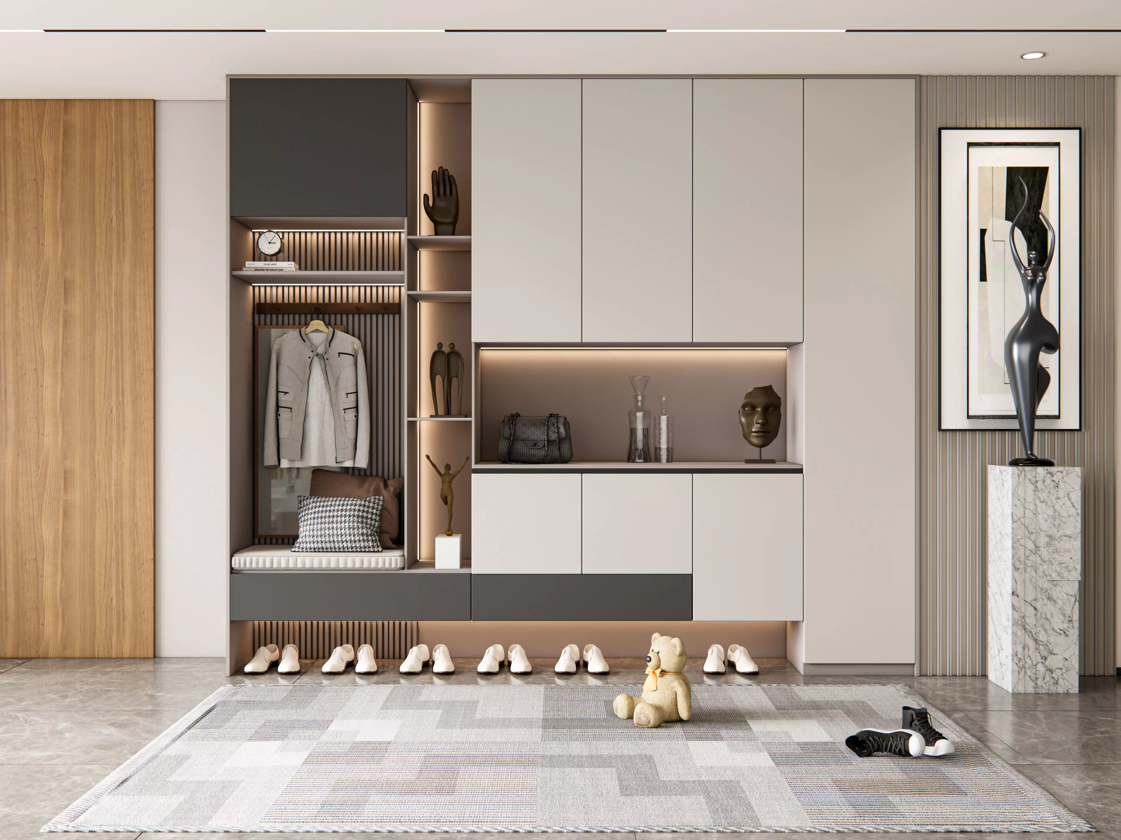 Entryway hallway entrance hall corridor furniture 8 3D model_0