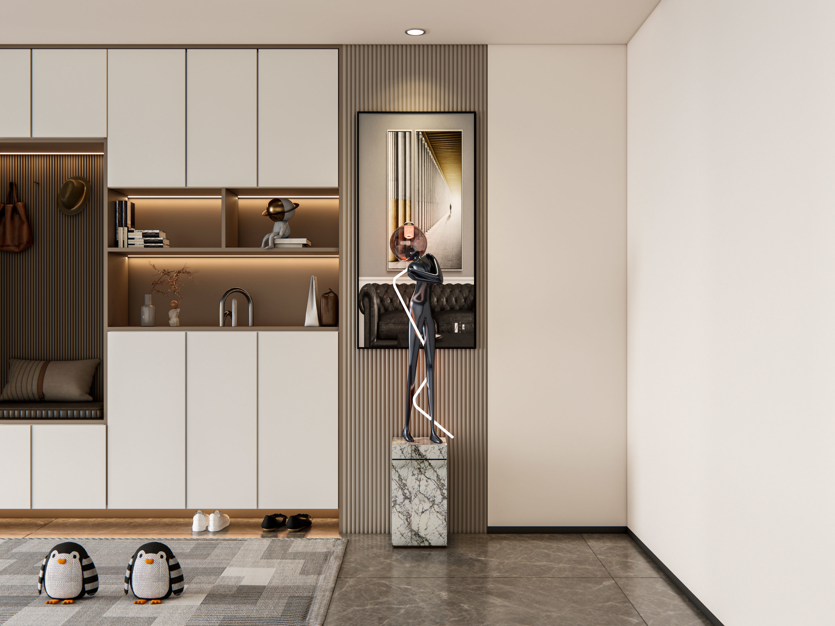 Entryway hallway entrance hall corridor furniture 9 3D model_17