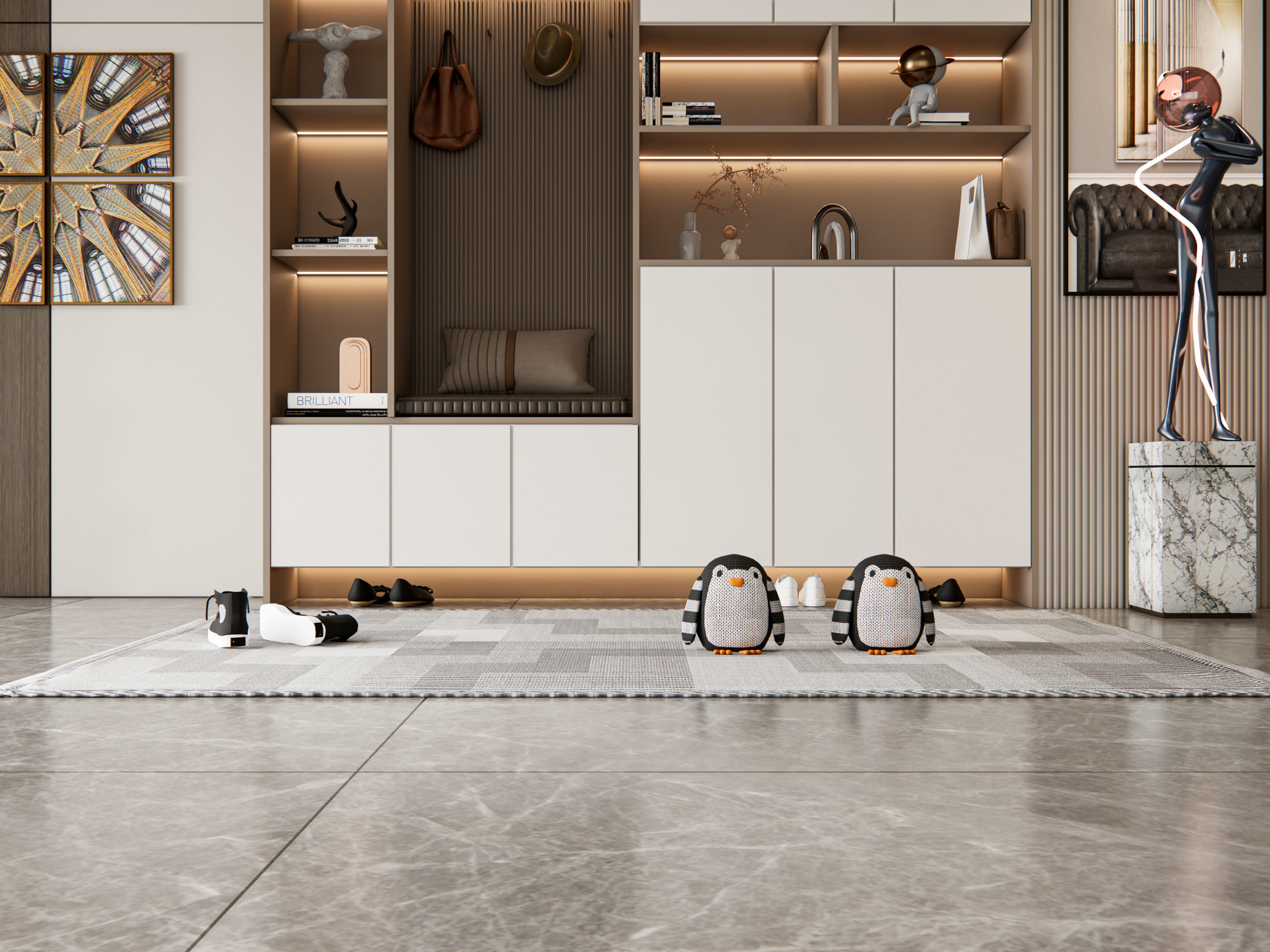 Entryway hallway entrance hall corridor furniture 9 3D model_19