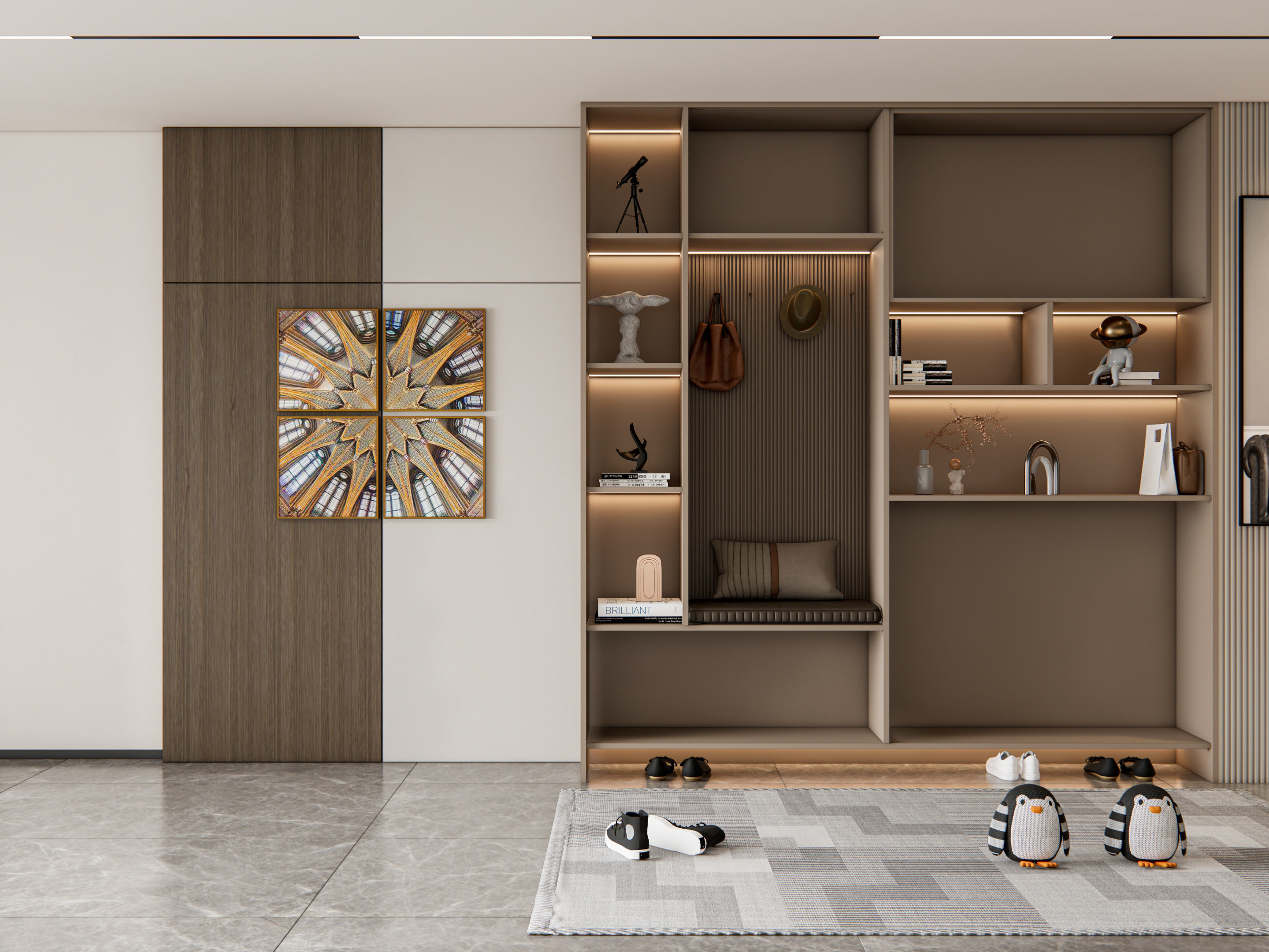 Entryway hallway entrance hall corridor furniture 9 3D model_9