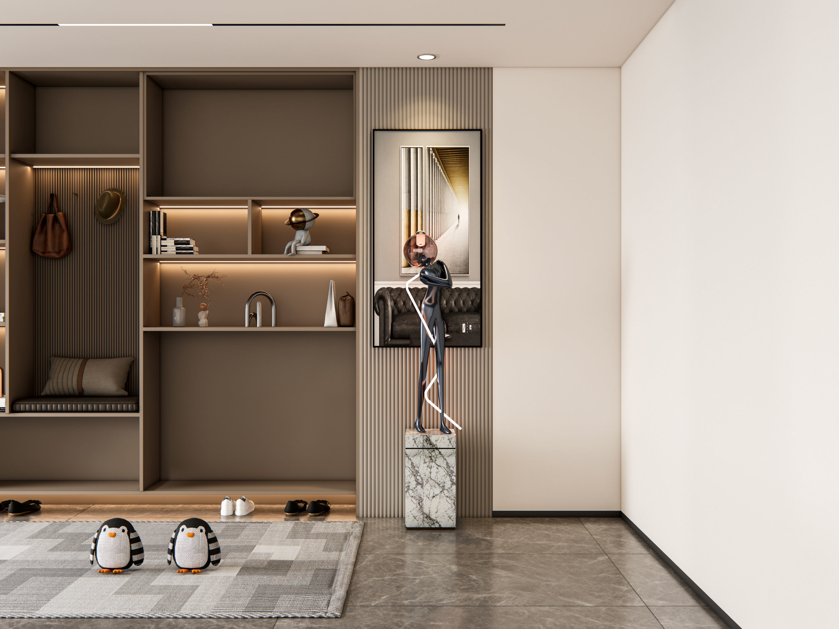 Entryway hallway entrance hall corridor furniture 9 3D model_8