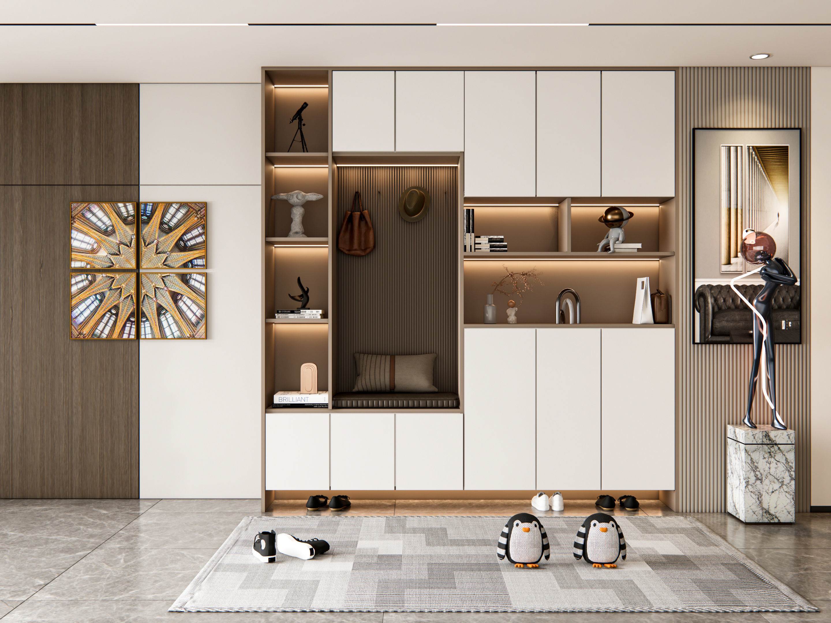 Entryway hallway entrance hall corridor furniture 9 3D model_7