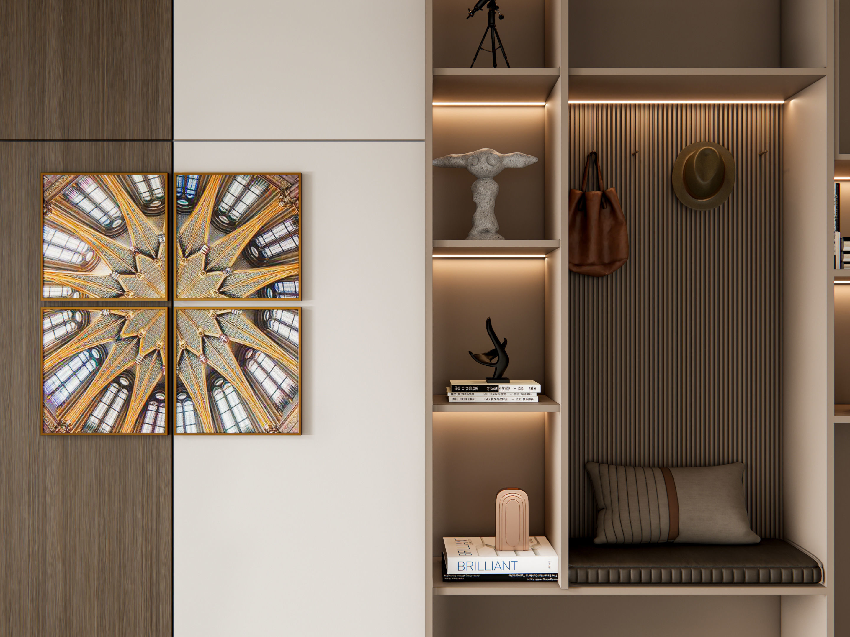 Entryway hallway entrance hall corridor furniture 9 3D model_11