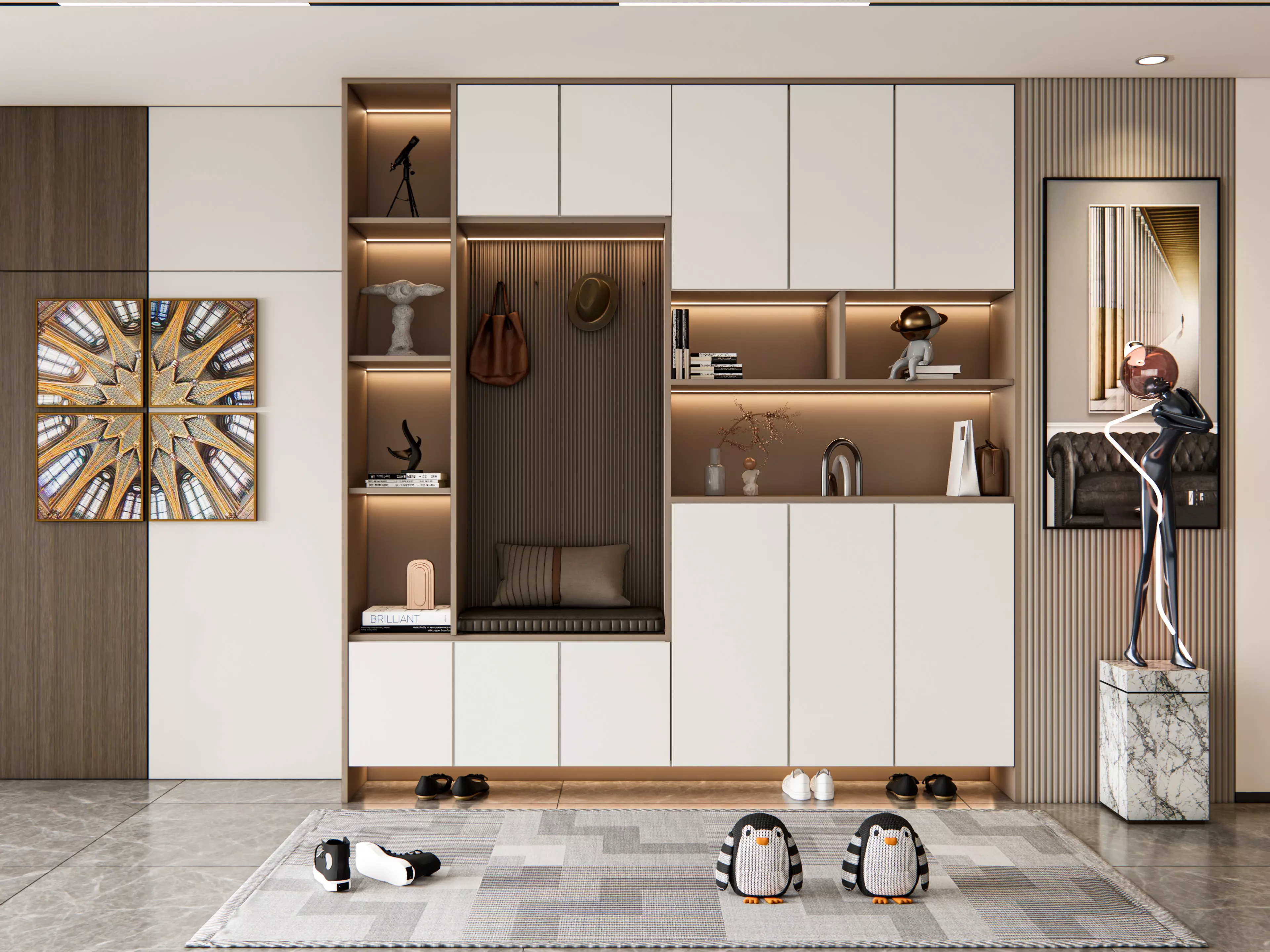 Entryway hallway entrance hall corridor furniture 9 3D model_0