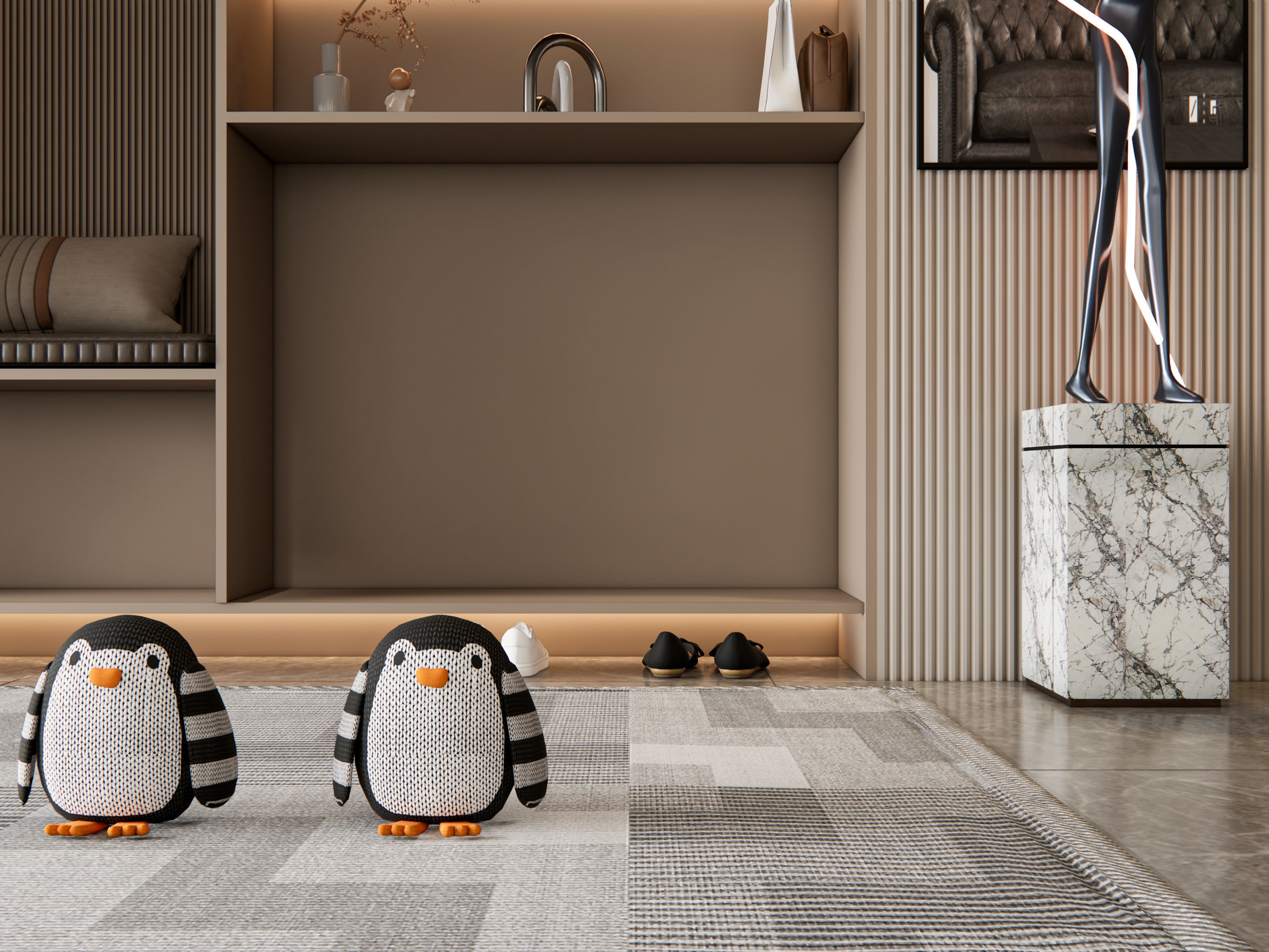 Entryway hallway entrance hall corridor furniture 9 3D model_14