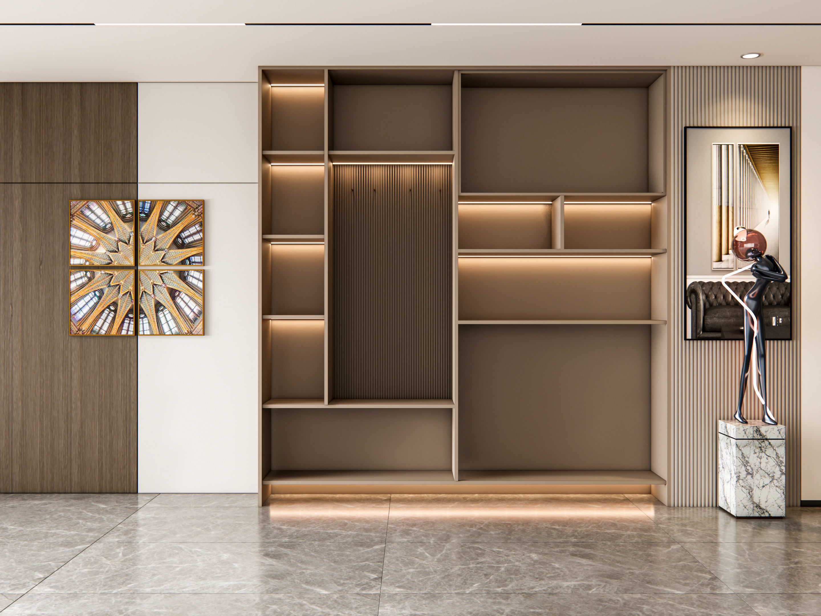 Entryway hallway entrance hall corridor furniture 9 3D model_2