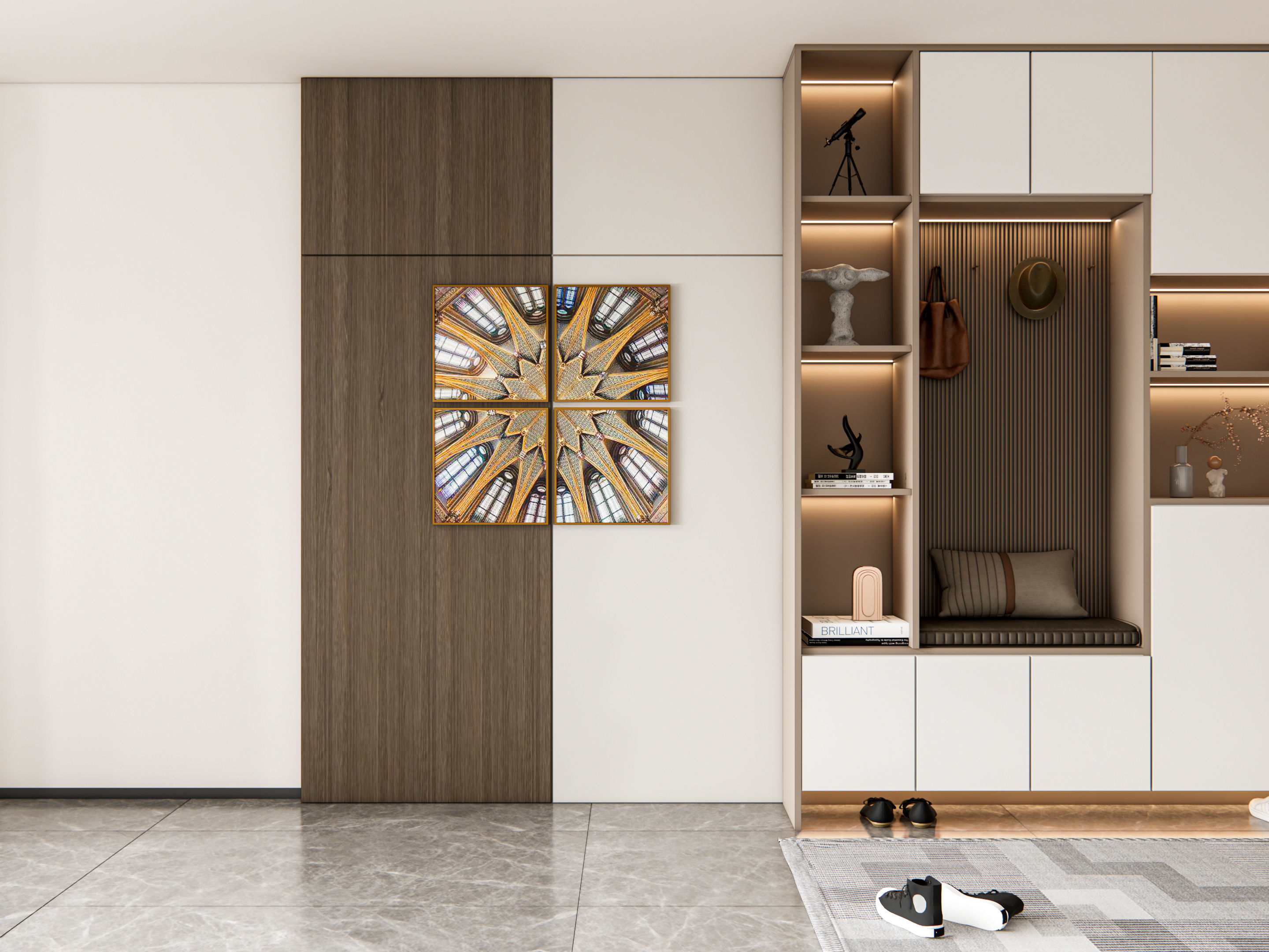 Entryway hallway entrance hall corridor furniture 9 3D model_16