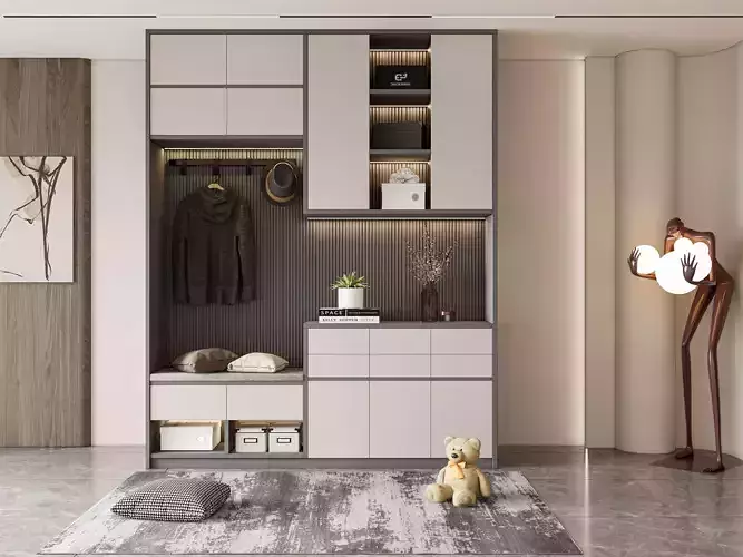 Entryway hallway entrance hall corridor furniture 10 3D model